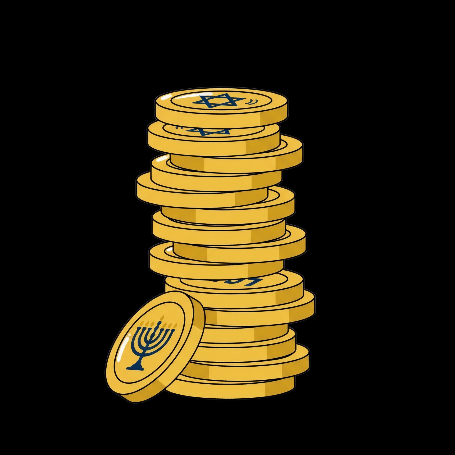 Chocolate Gelt Stack