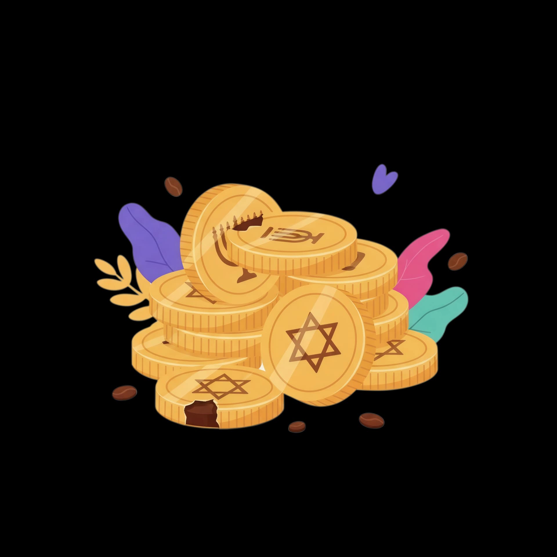 Hanukkah Chocolate Gelt