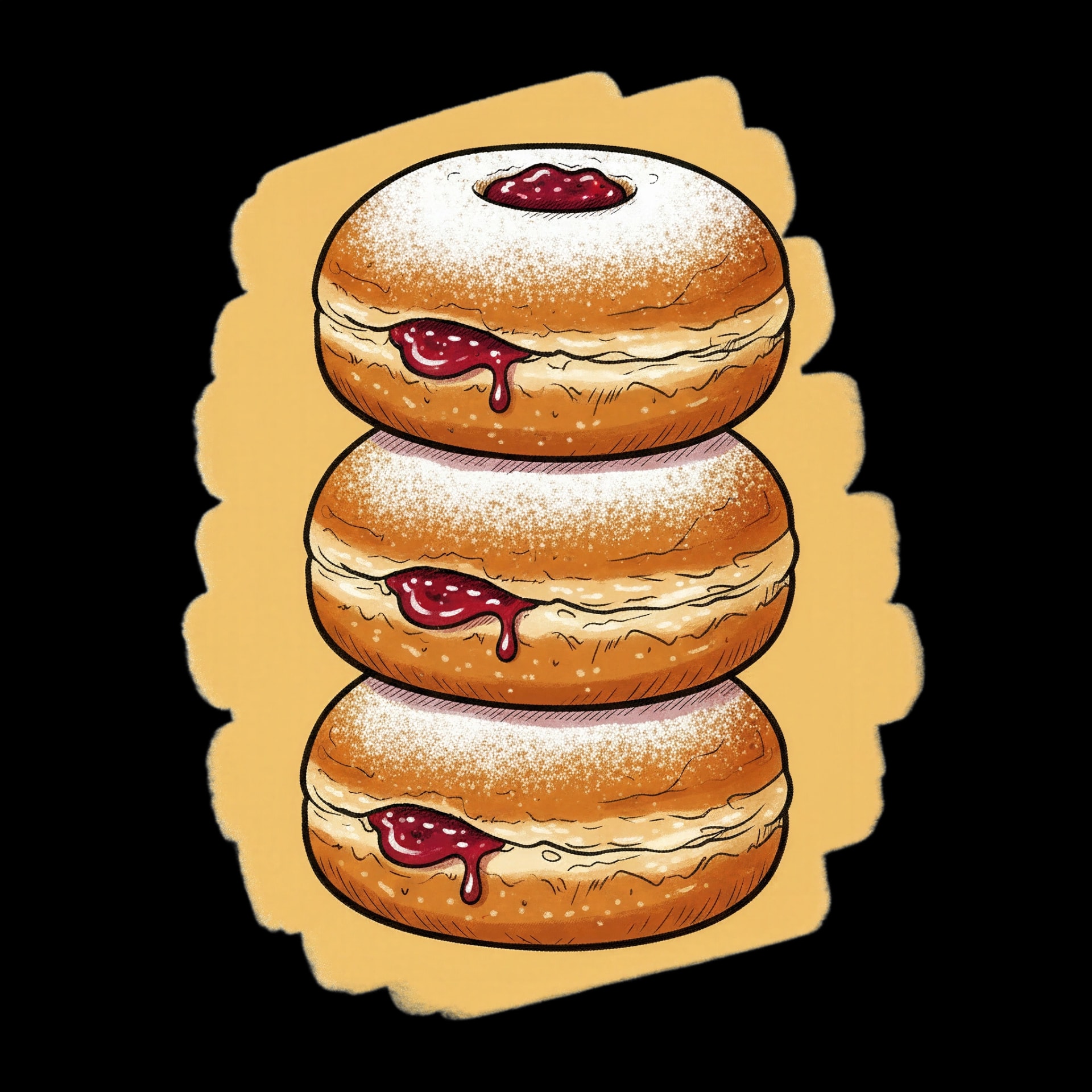 Sweet Sufganiyot Stack