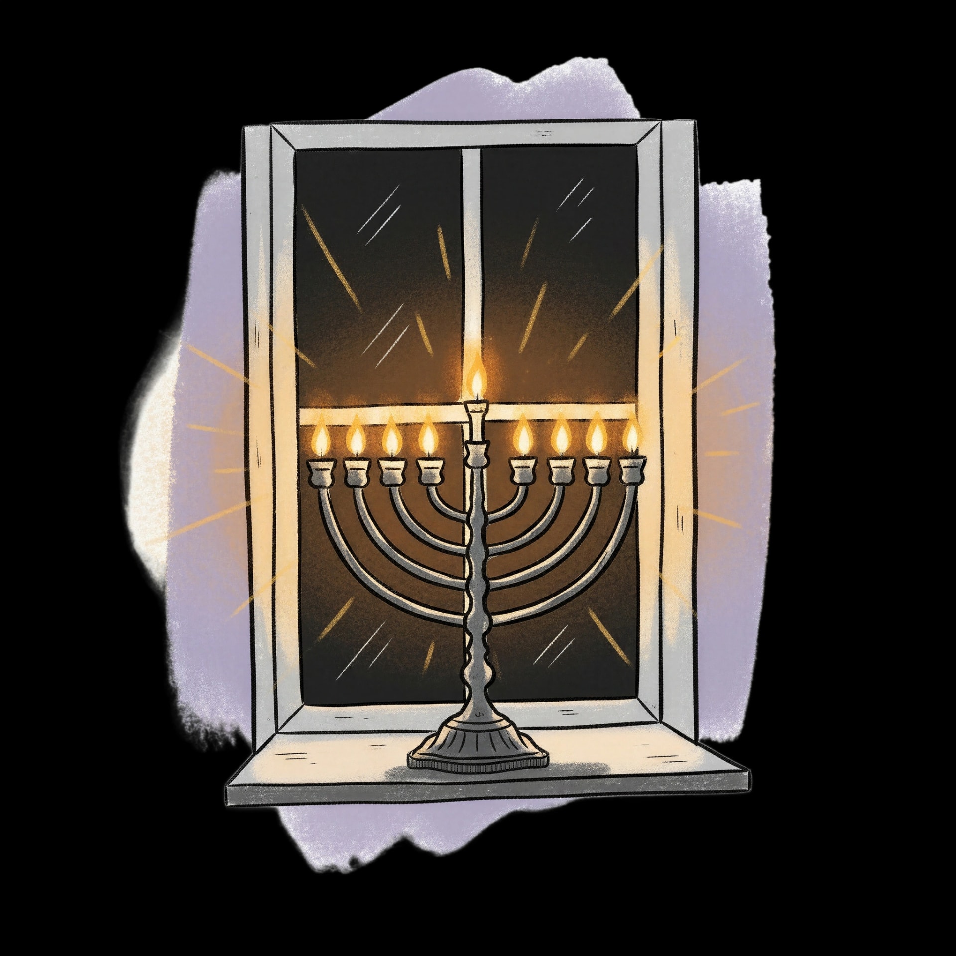Menorah in Window
