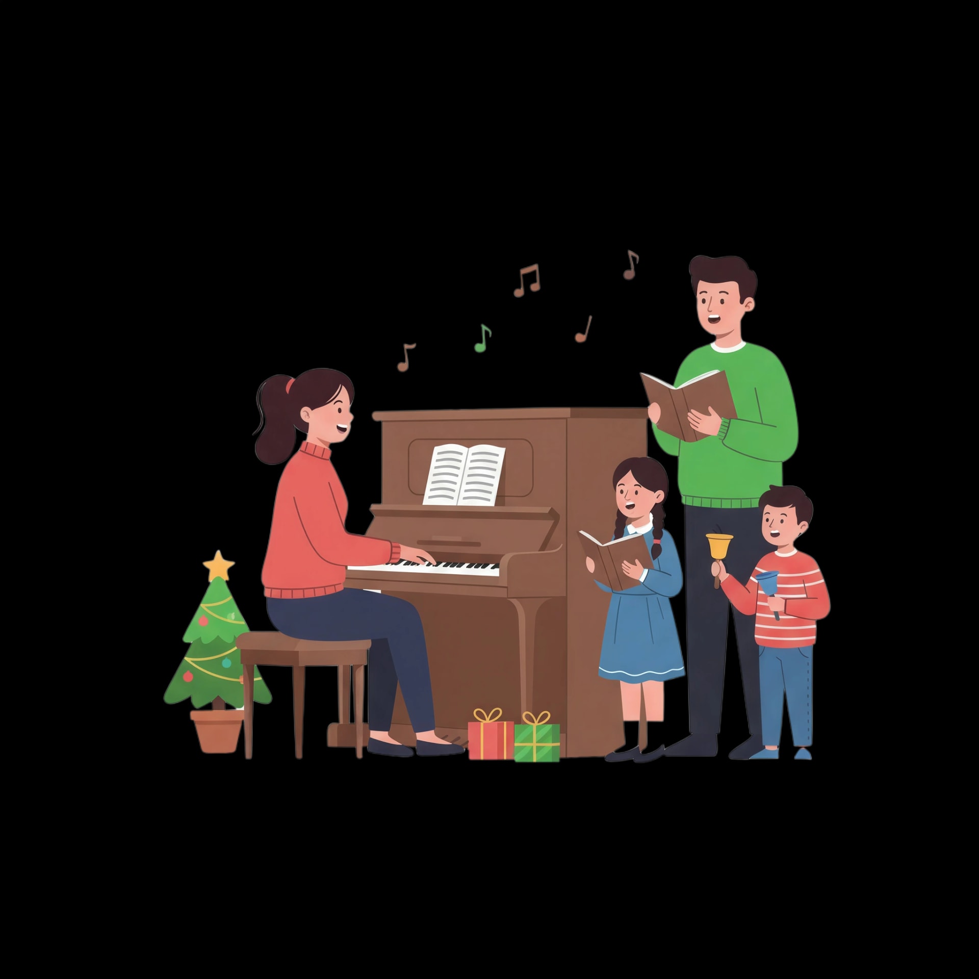 Family Piano Carols