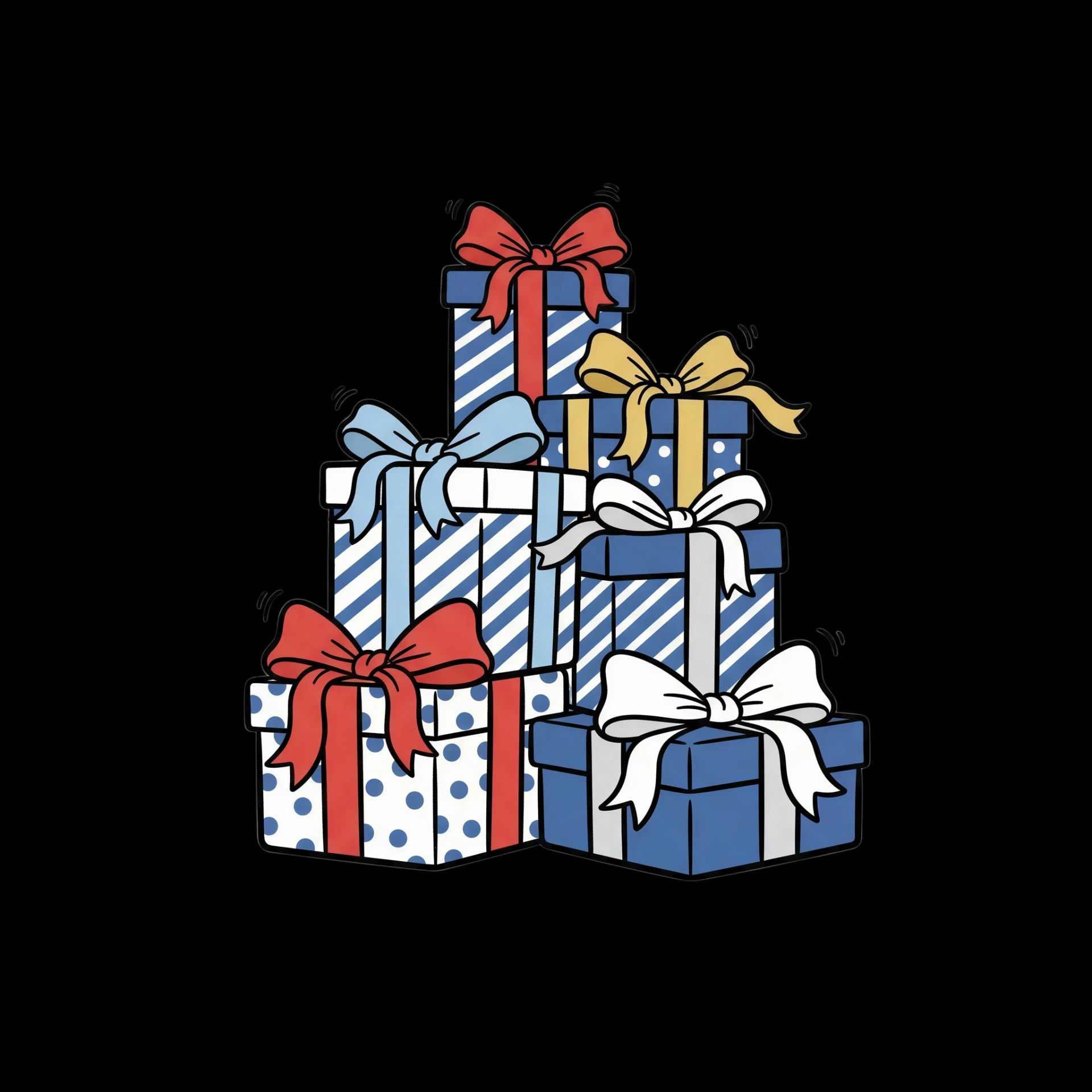 Stacked Holiday Gifts