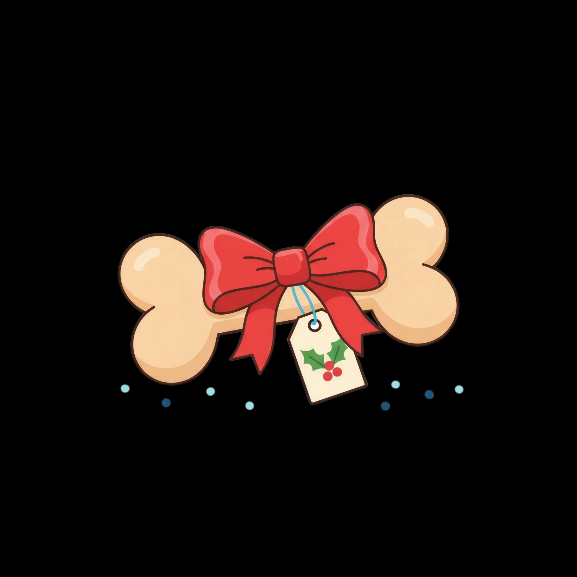 Festive Dog Bone Gift
