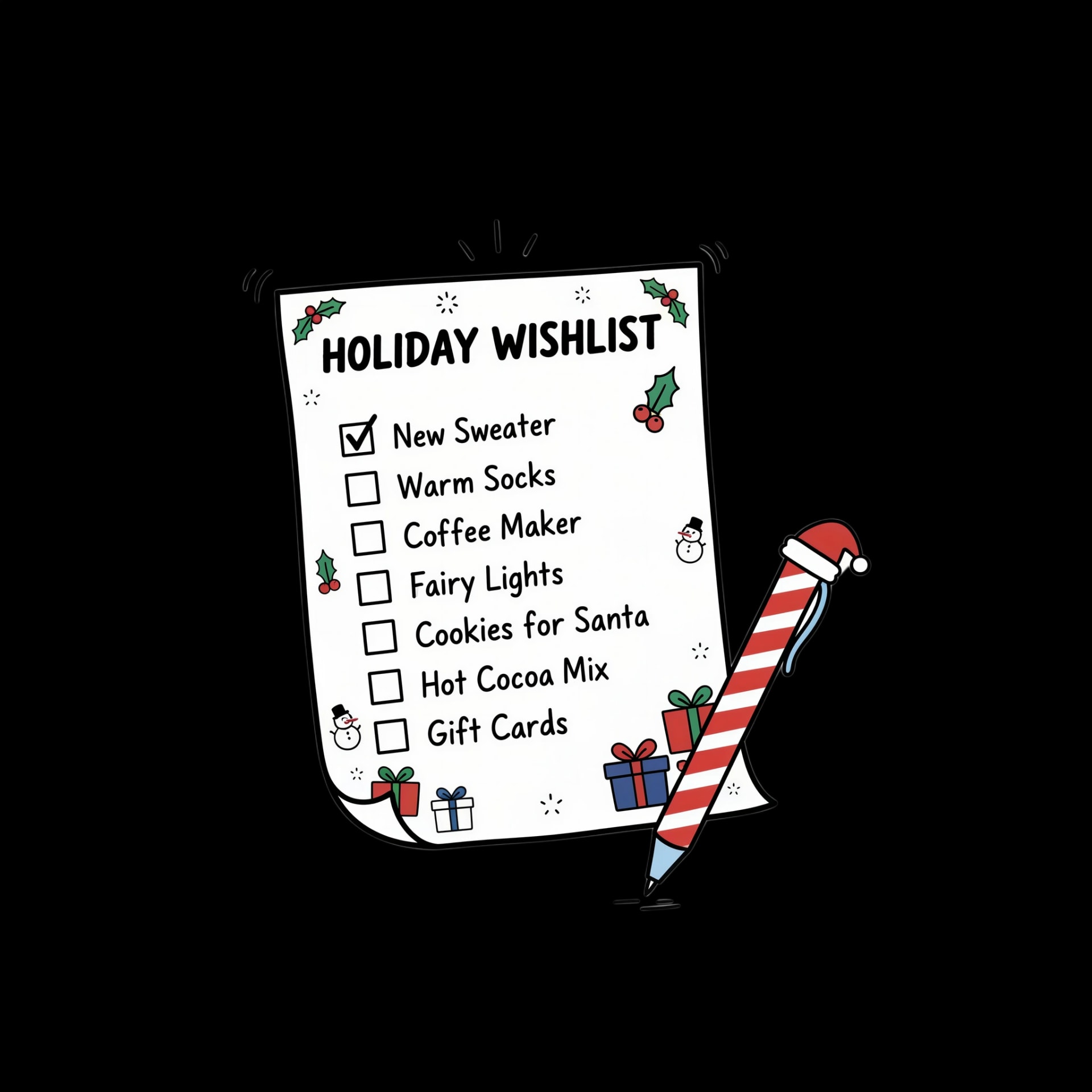 Incomplete Shopping List