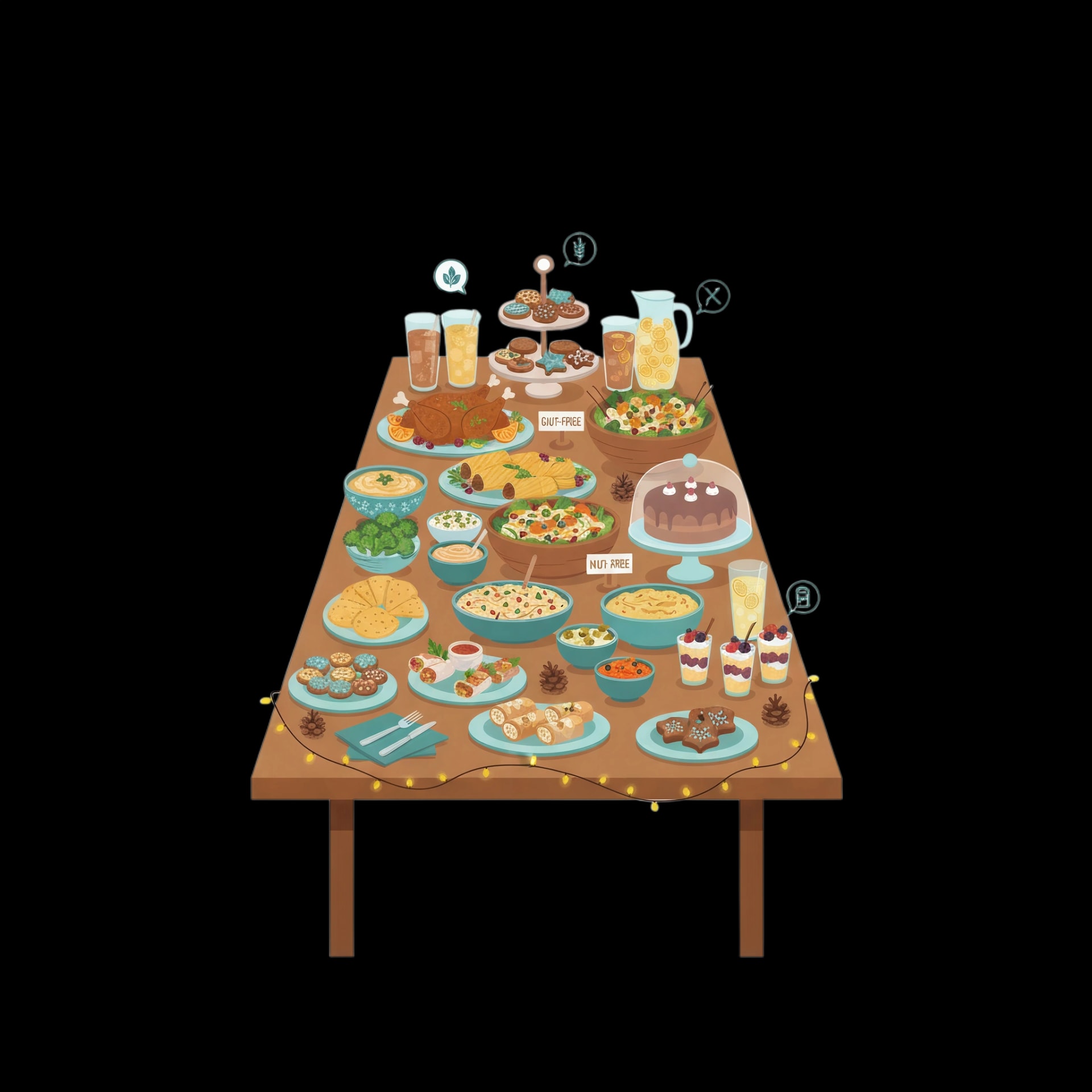 Diverse Potluck Feast