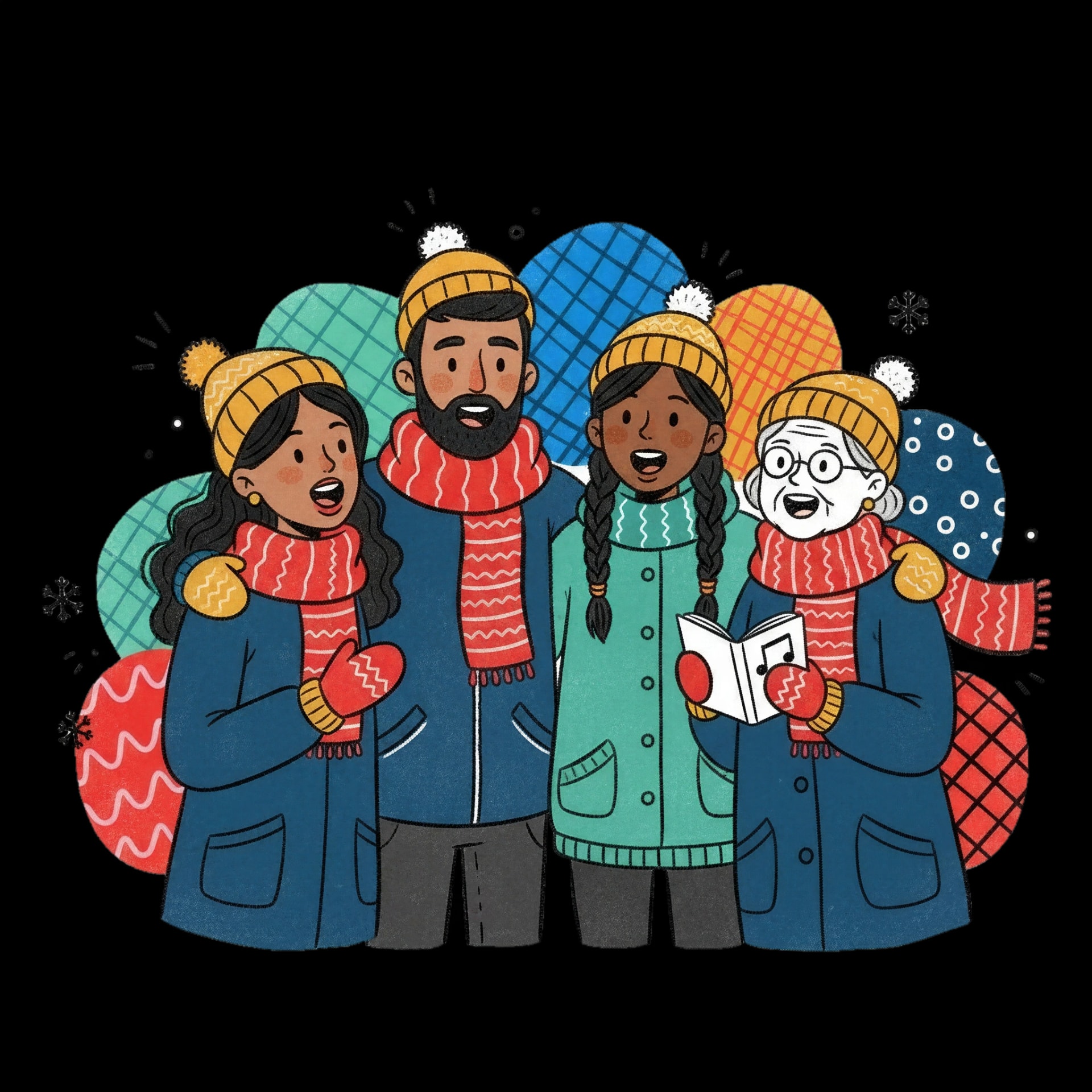 Diverse Caroling Group