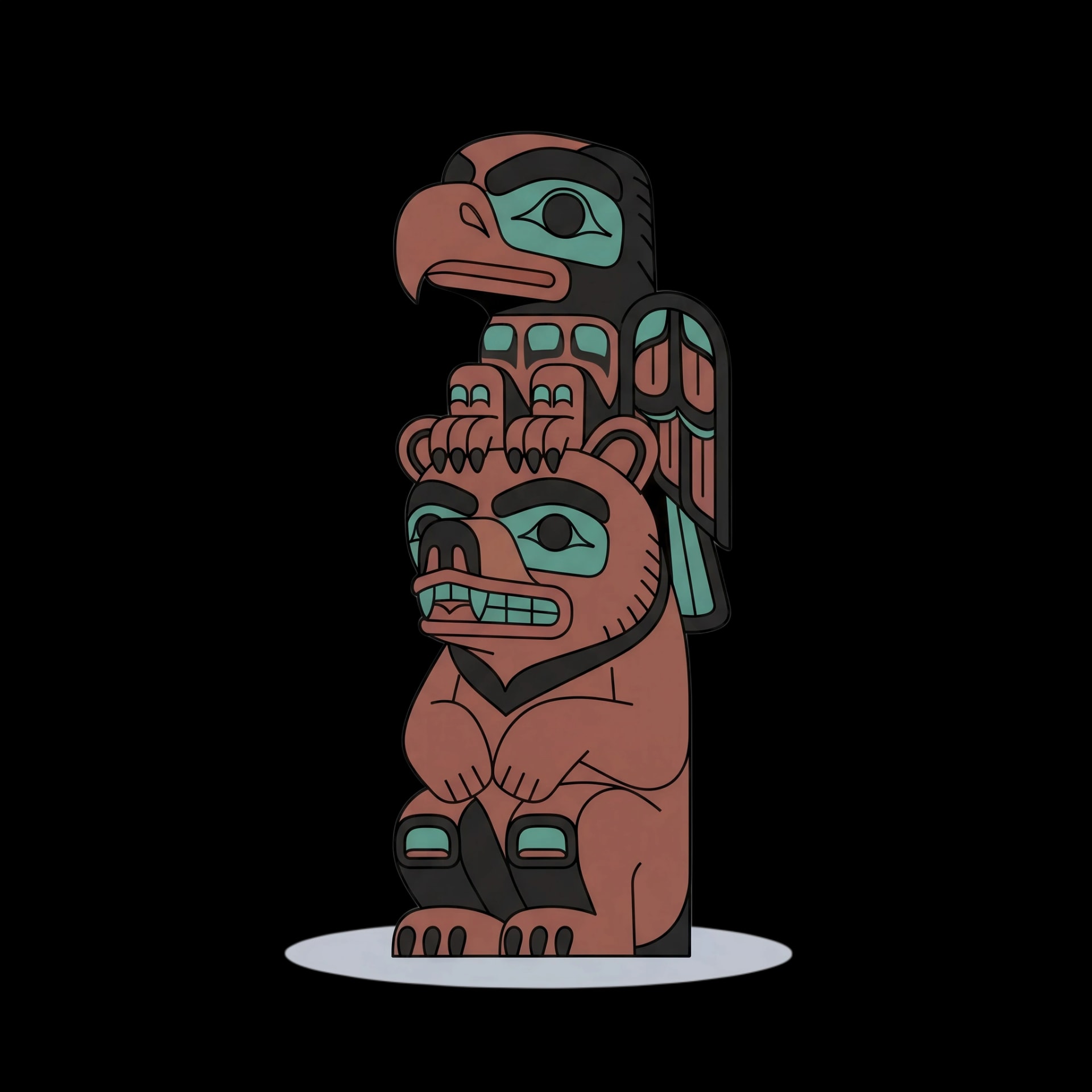 Carved Totem Section