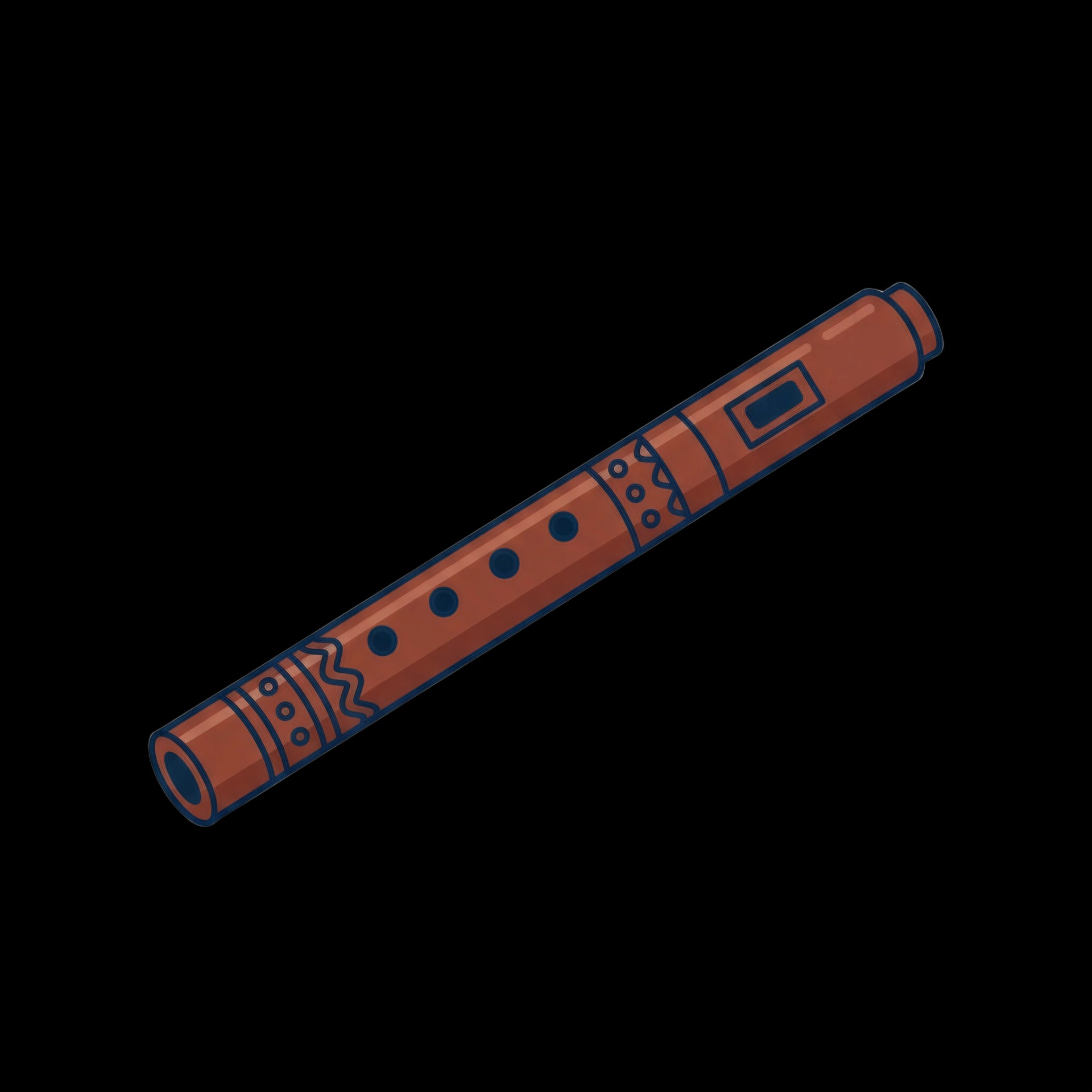 Carved Wooden Flute