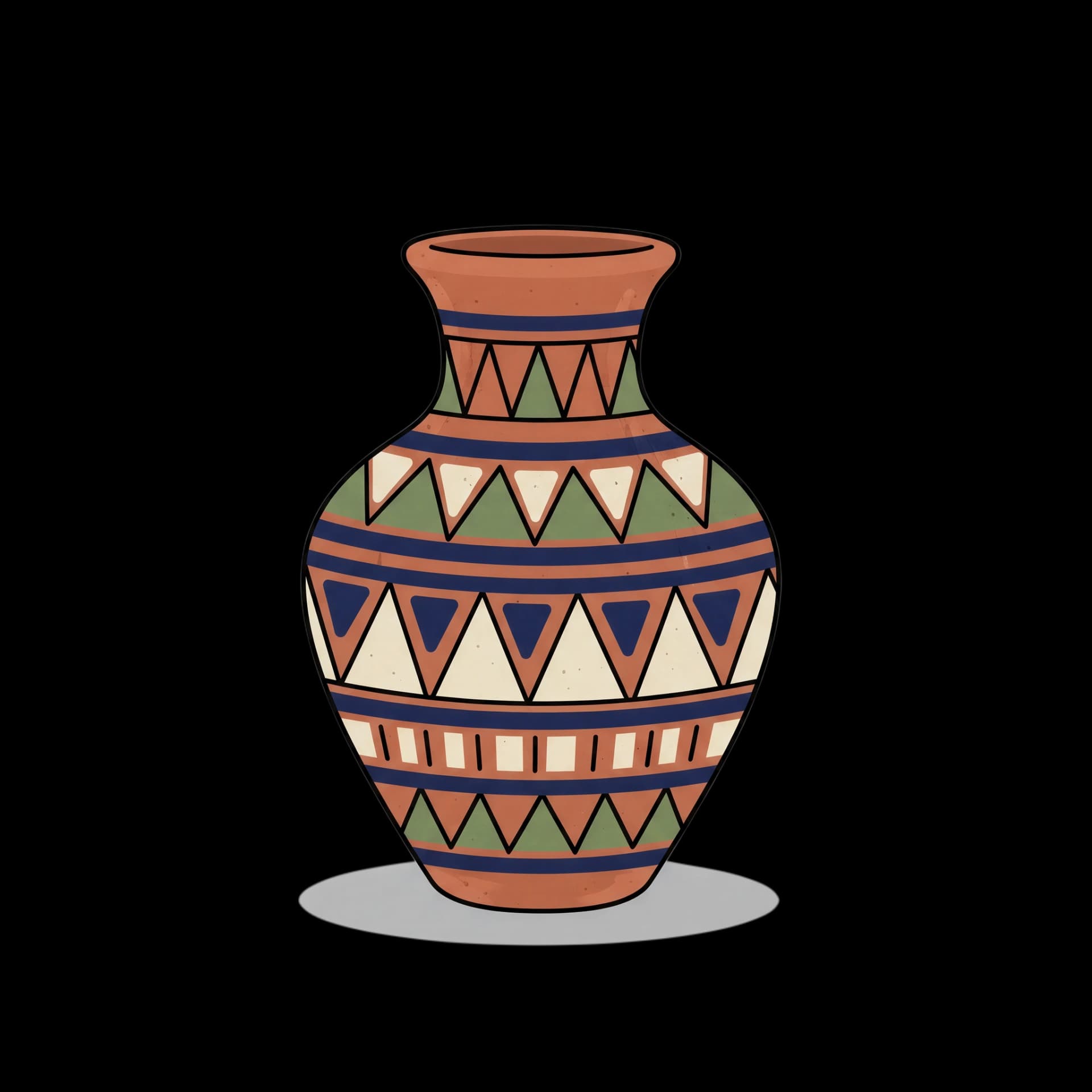 Geometric Pottery Vase
