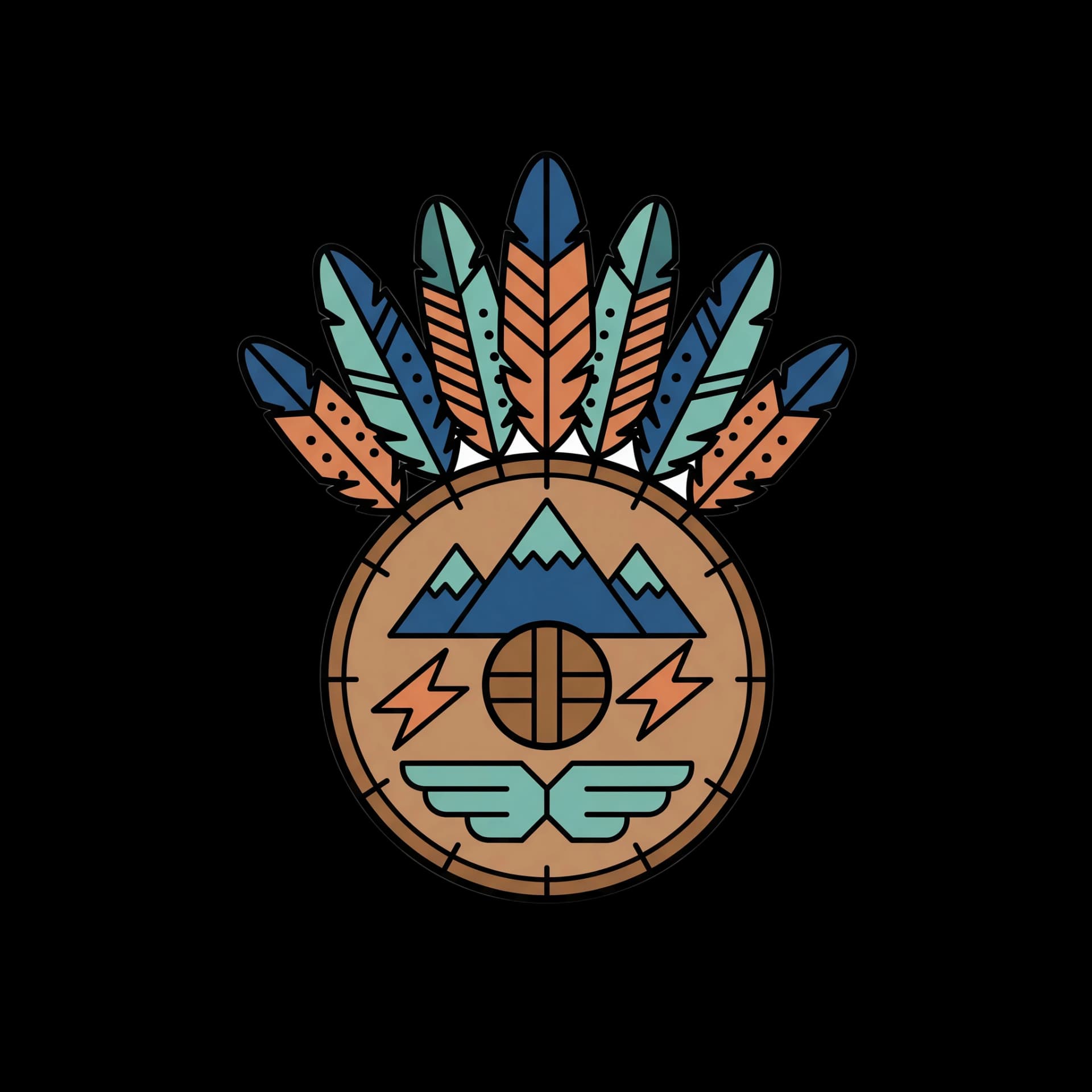 Symbolic Feathered Shield