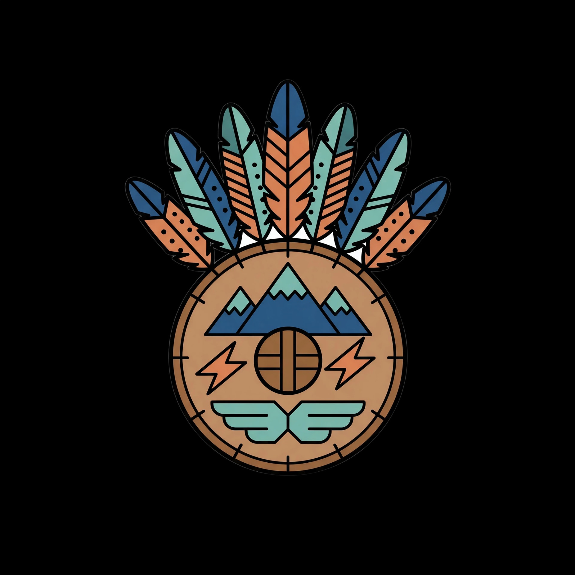 Symbolic Feathered Shield