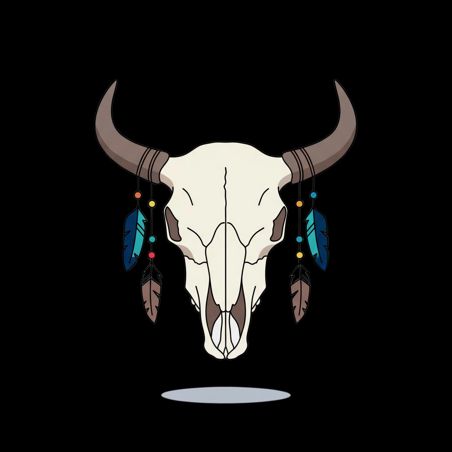 Adorned Buffalo Skull