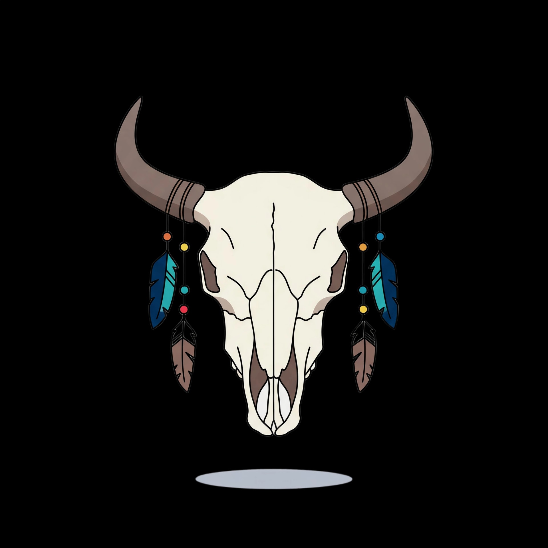 Adorned Buffalo Skull