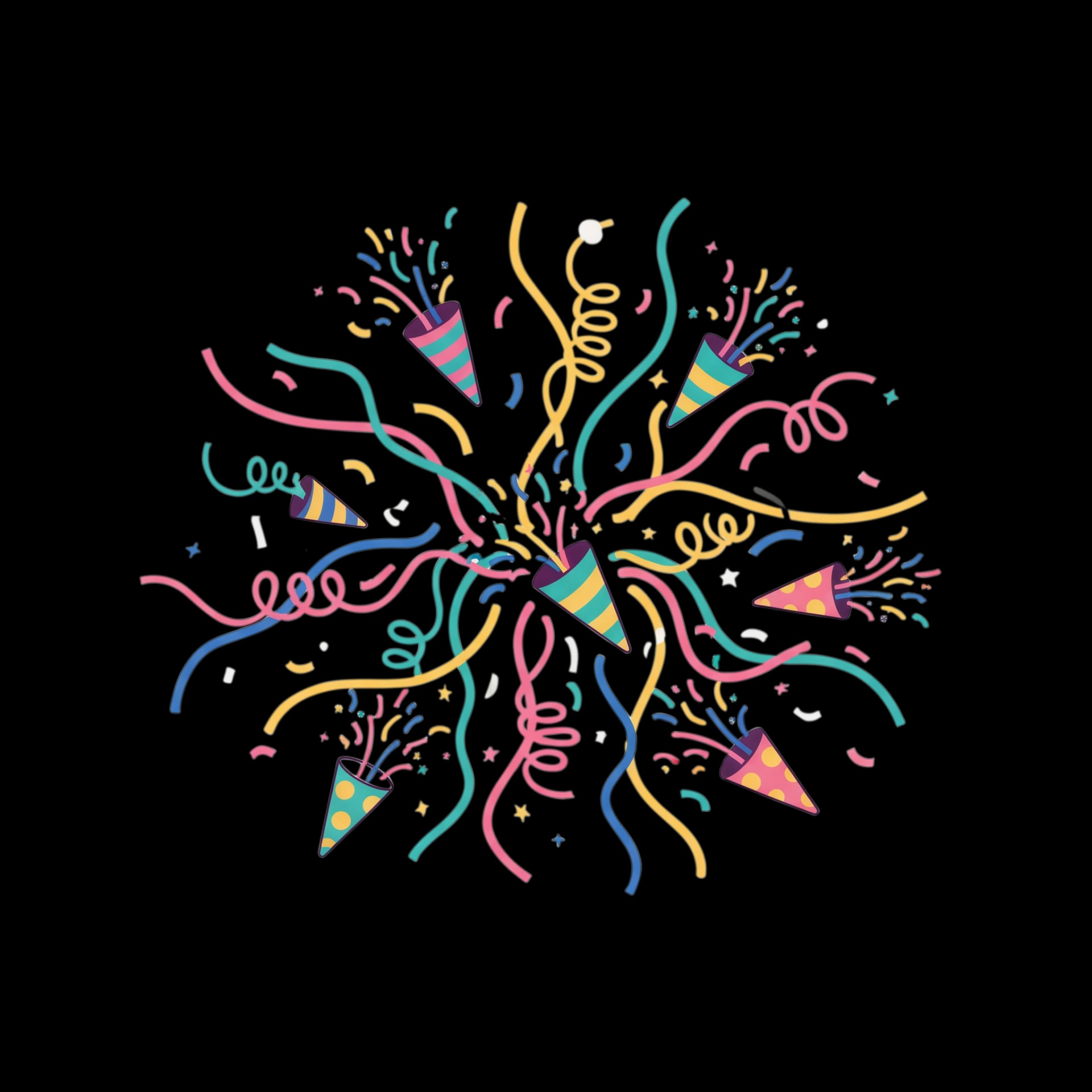 Party Poppers and Streamers