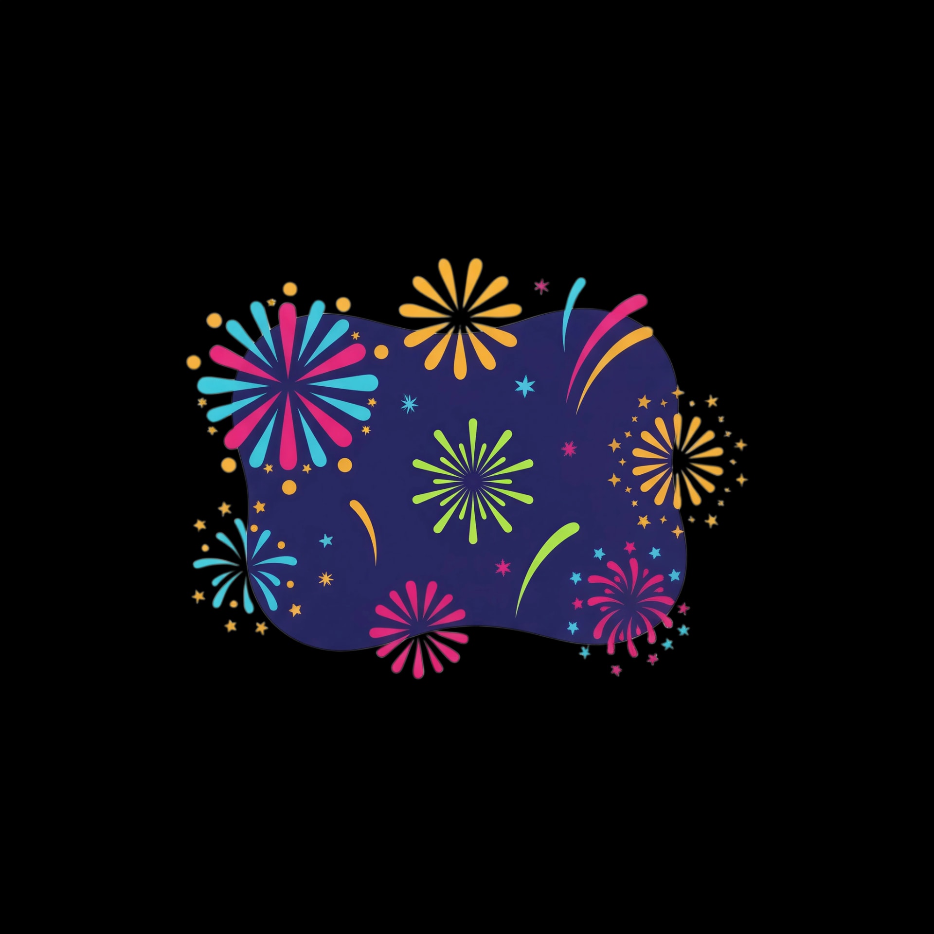 Abstract Fireworks Burst