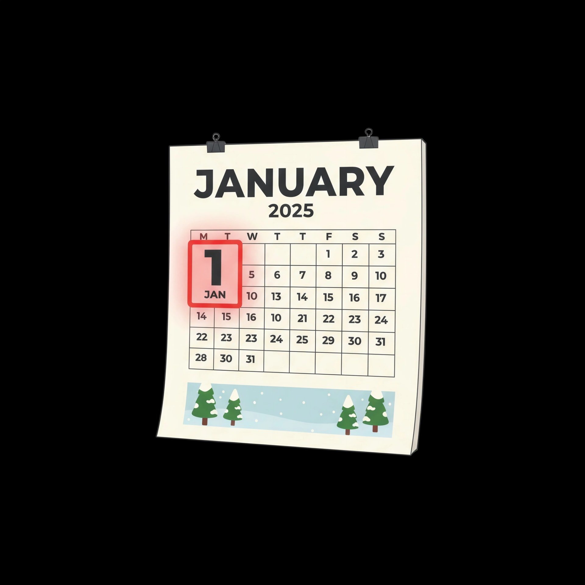 January First Calendar