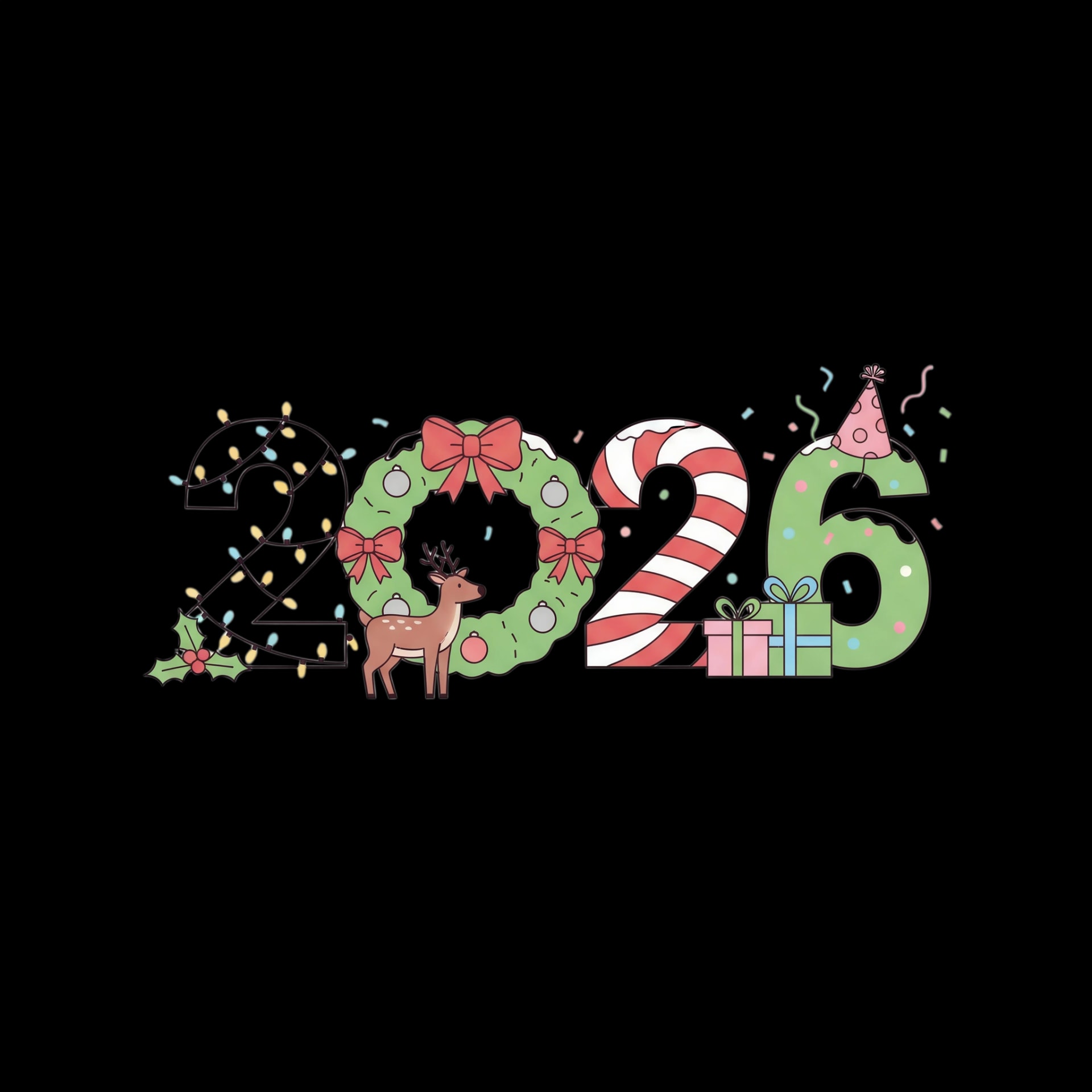 Decorative 2026 Numbers