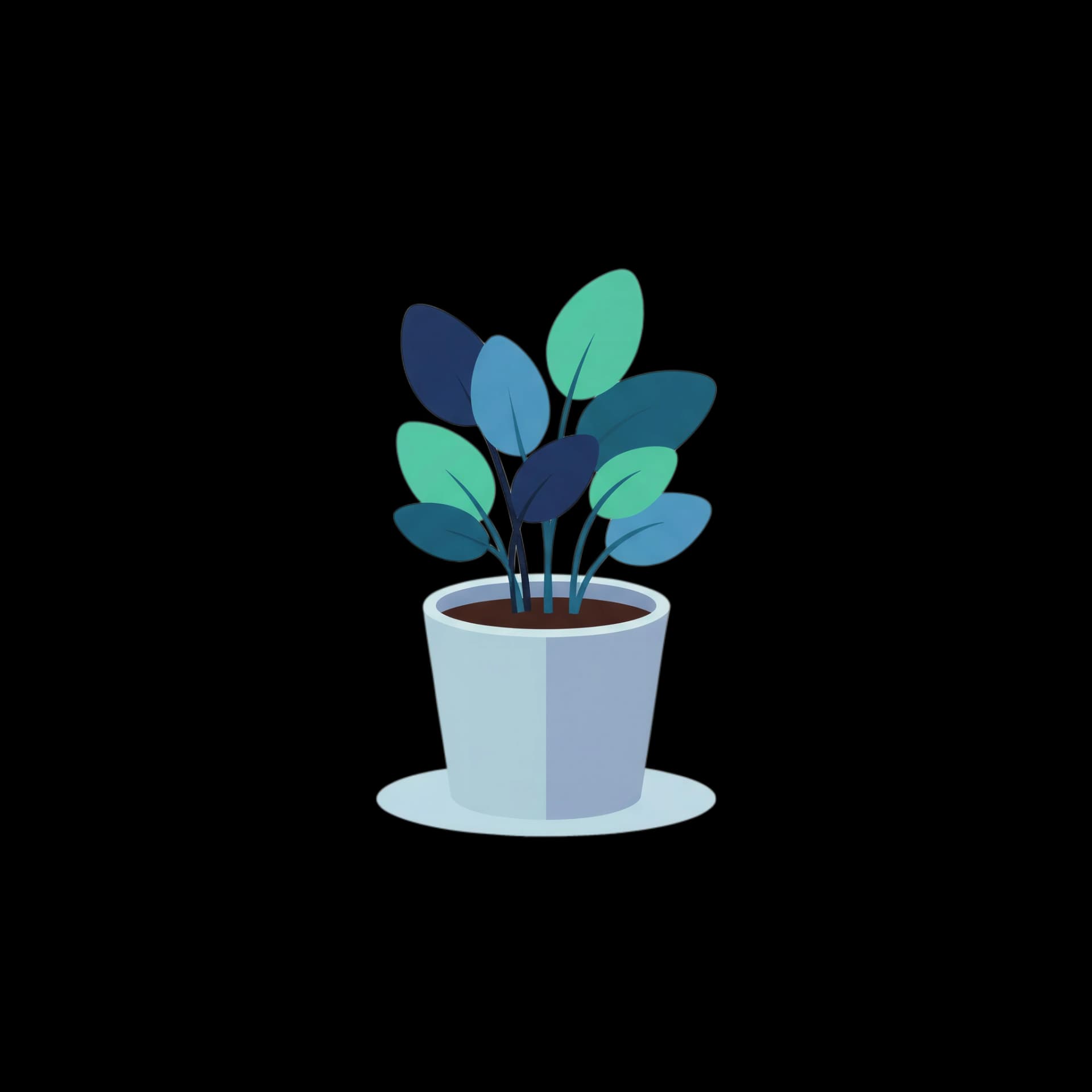 Growing Potted Plant