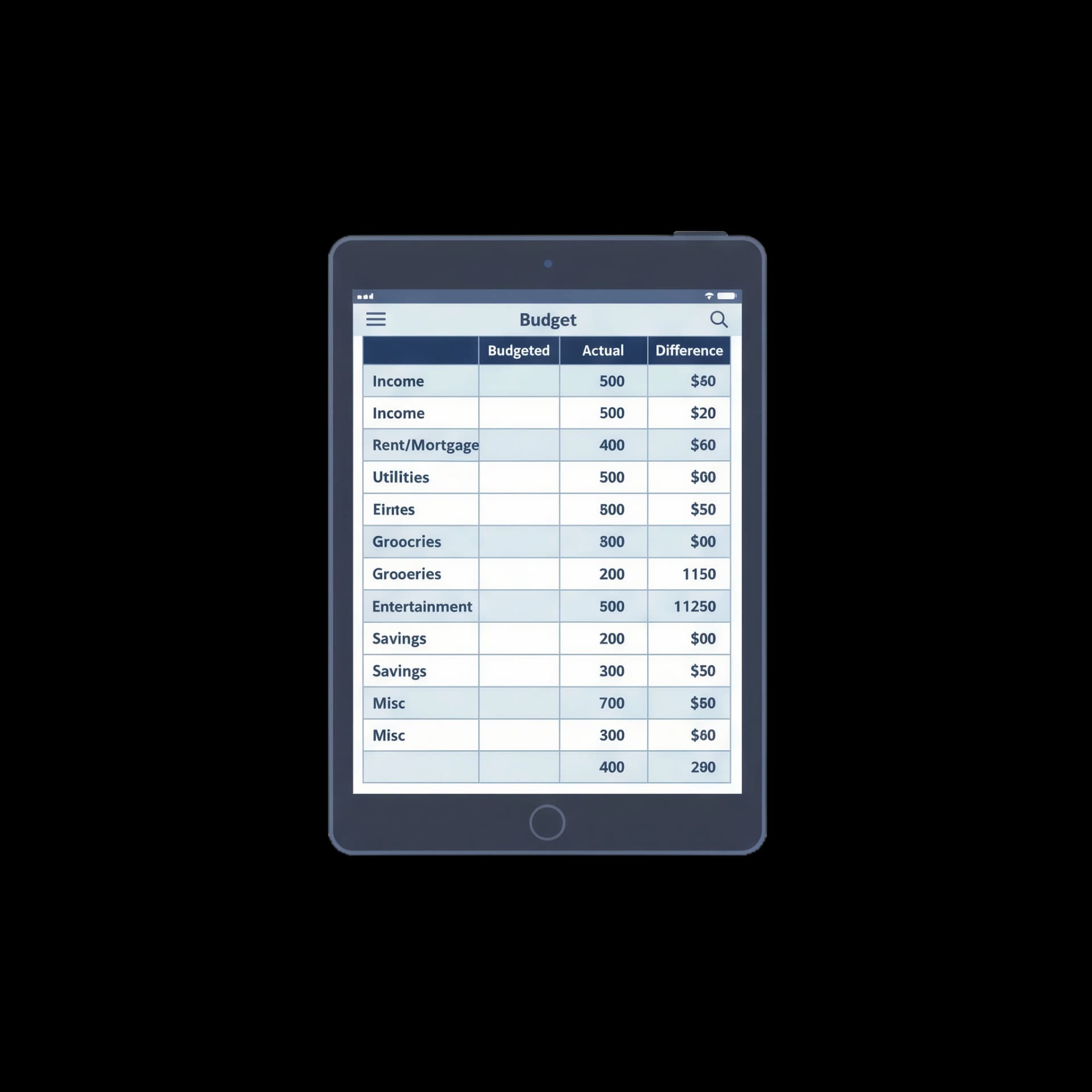 Digital Budget Planner