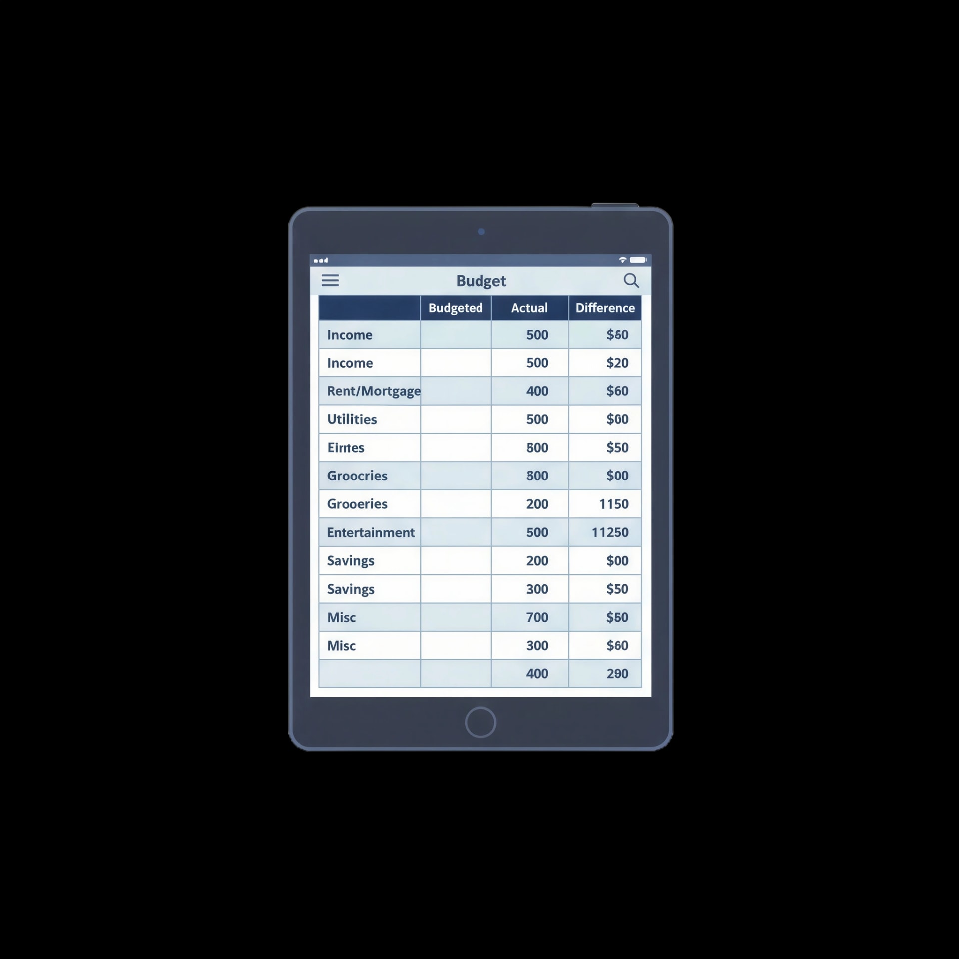 Digital Budget Planner