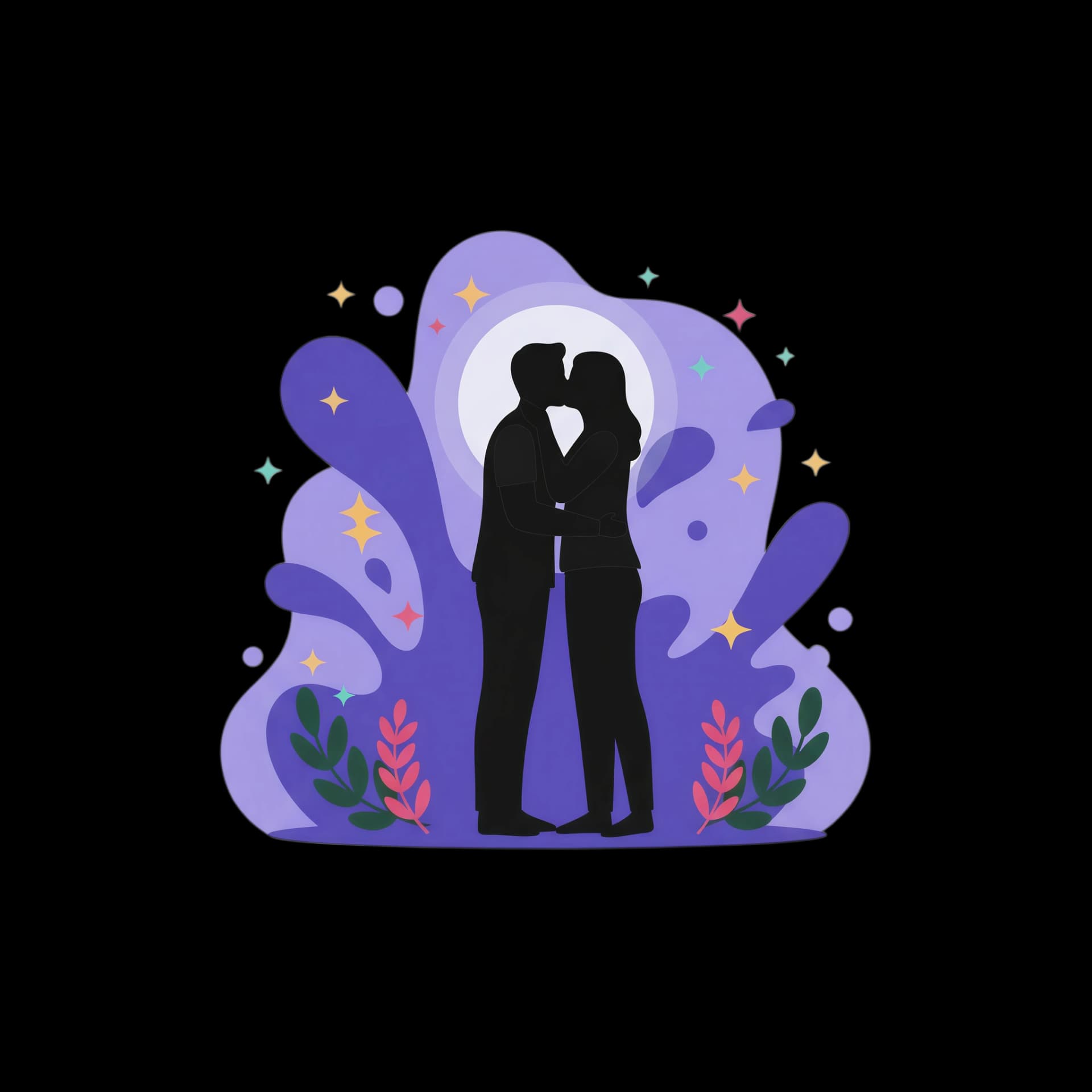 Midnight Kiss Silhouette