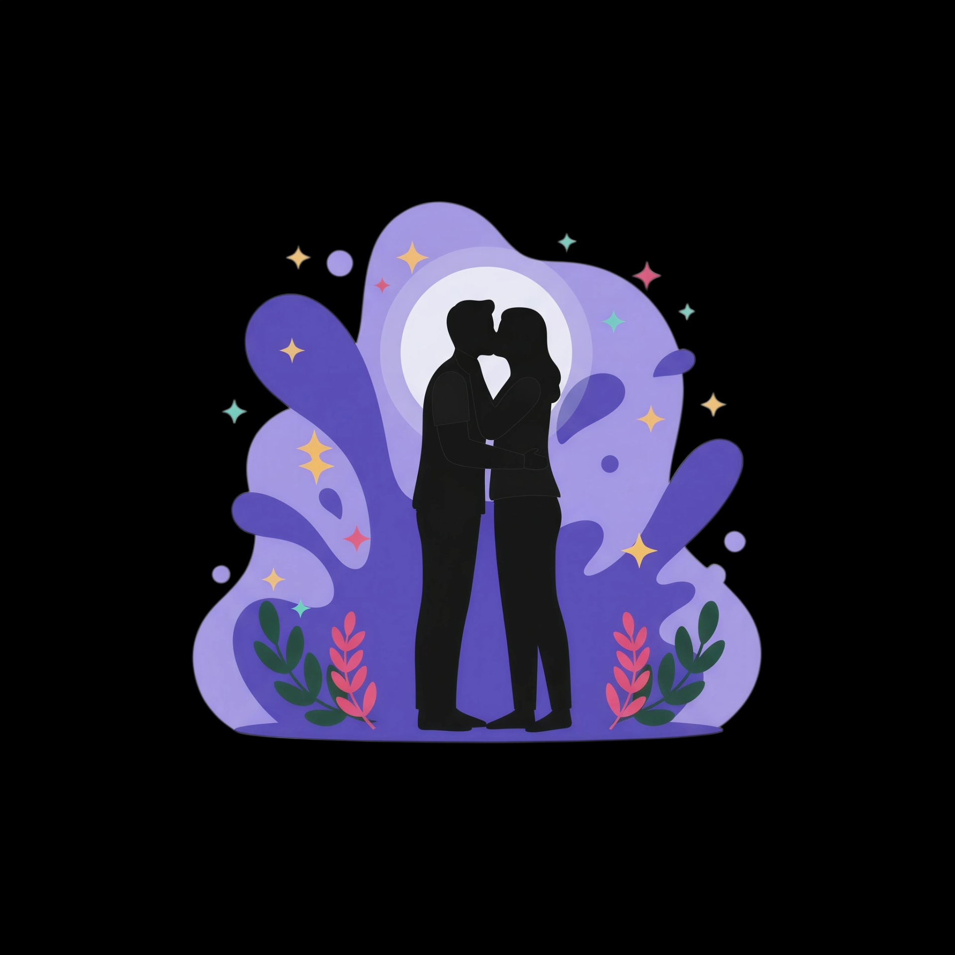 Midnight Kiss Silhouette