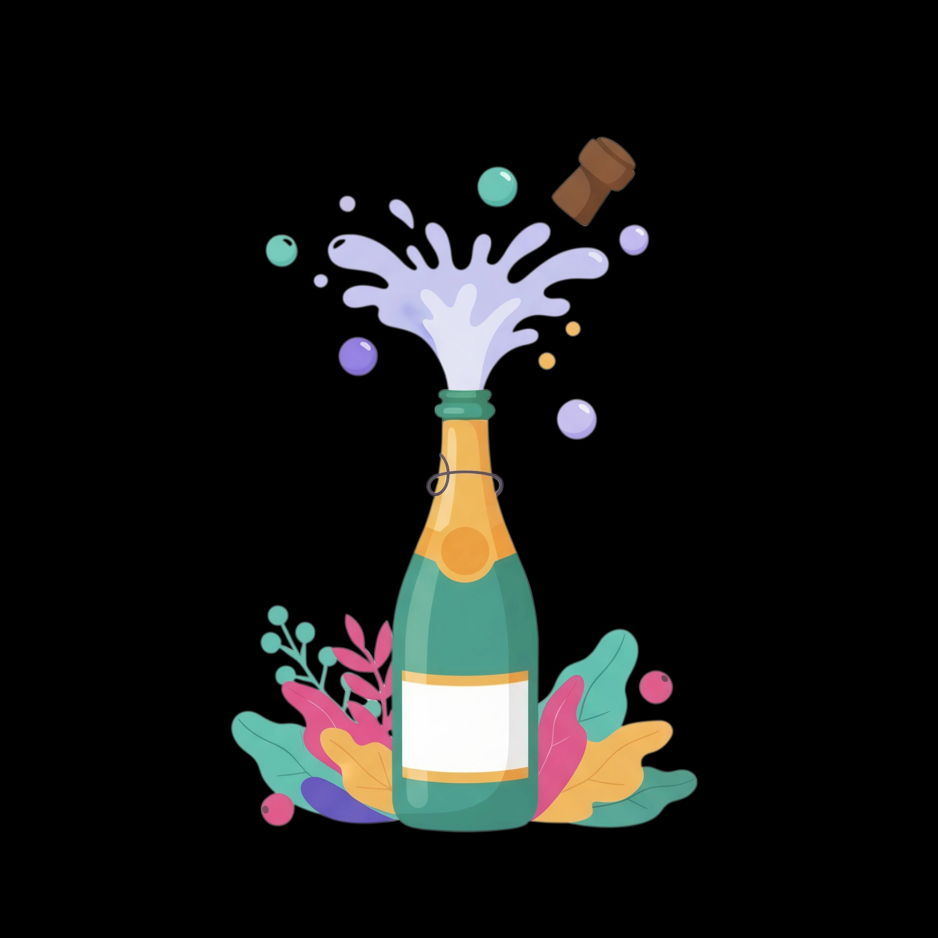 Popping Champagne Bottle