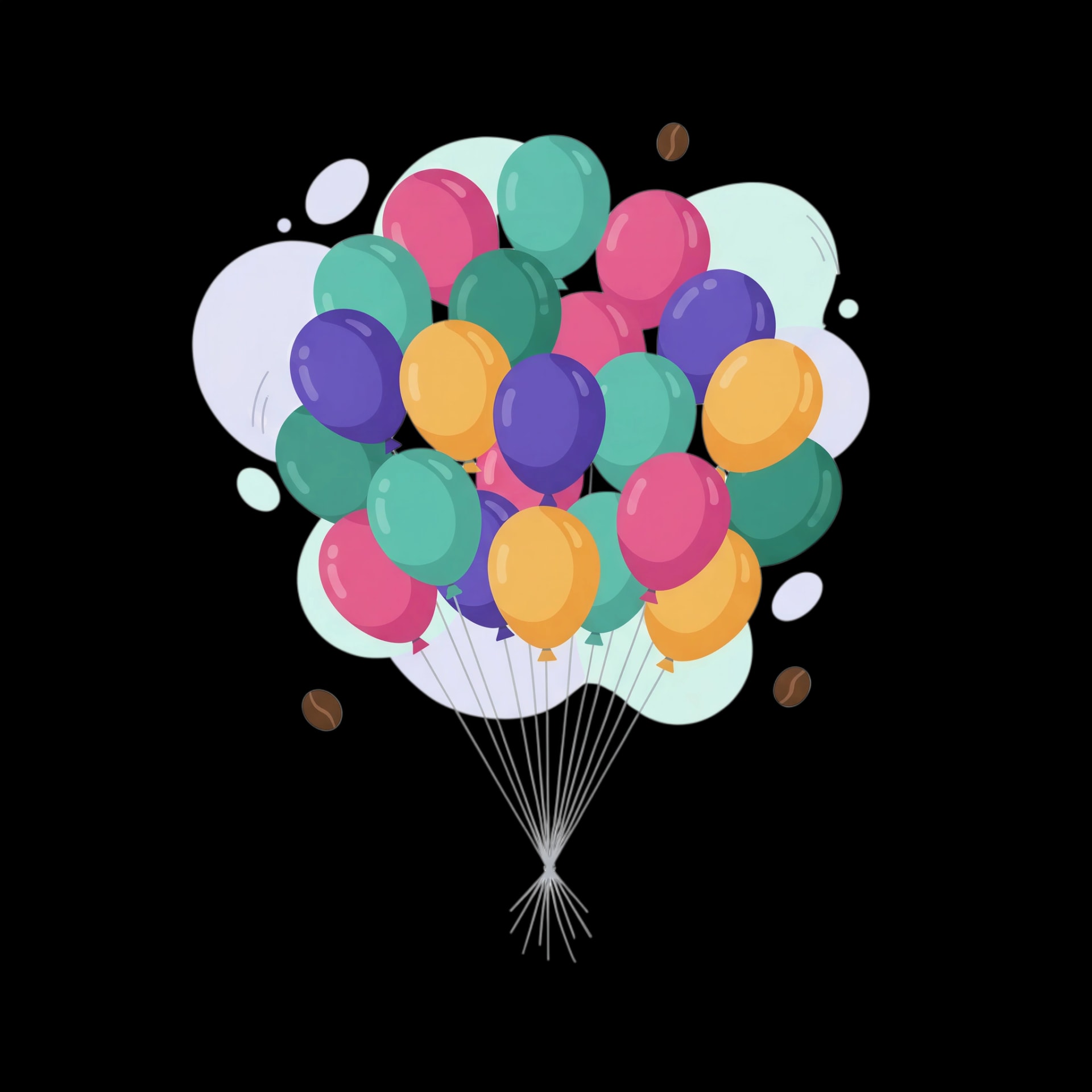 Colorful Balloon Cluster