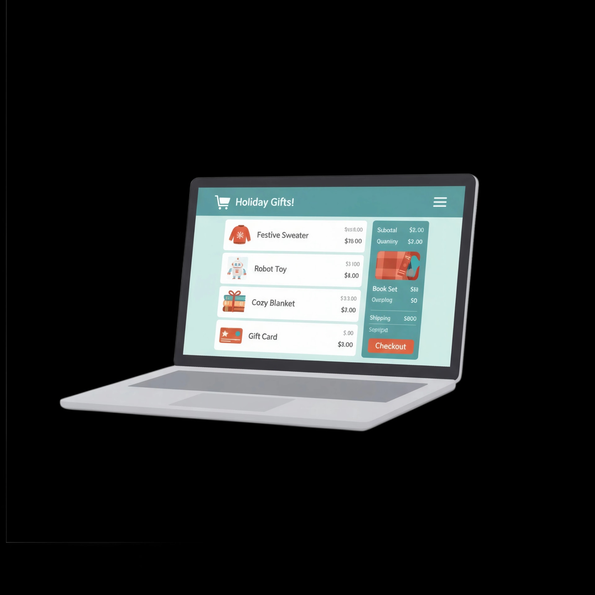 Laptop Shopping Cart