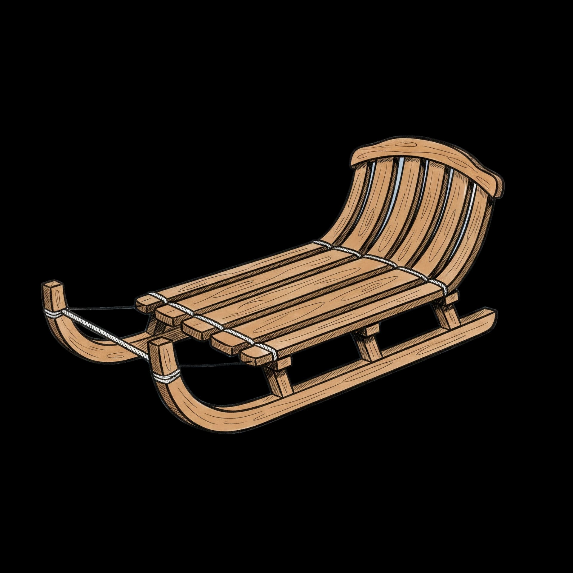 Wooden Toboggan