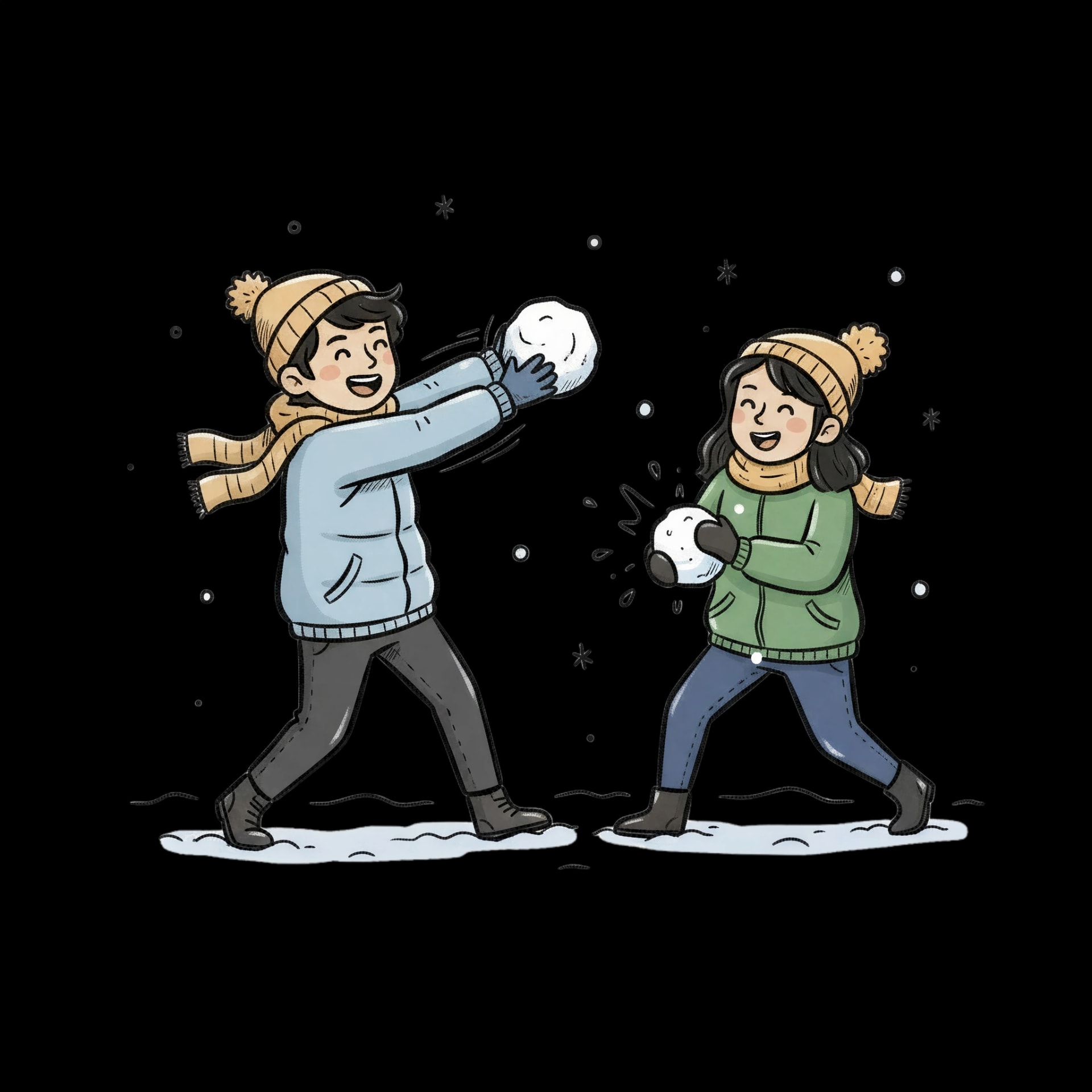 Friendly Snowball Fight
