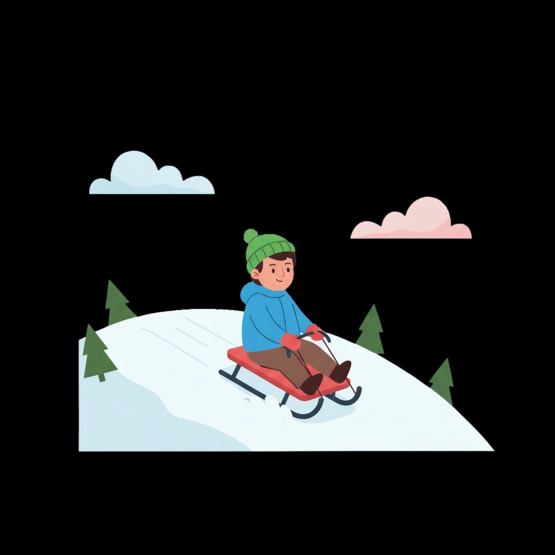 Child Sledding