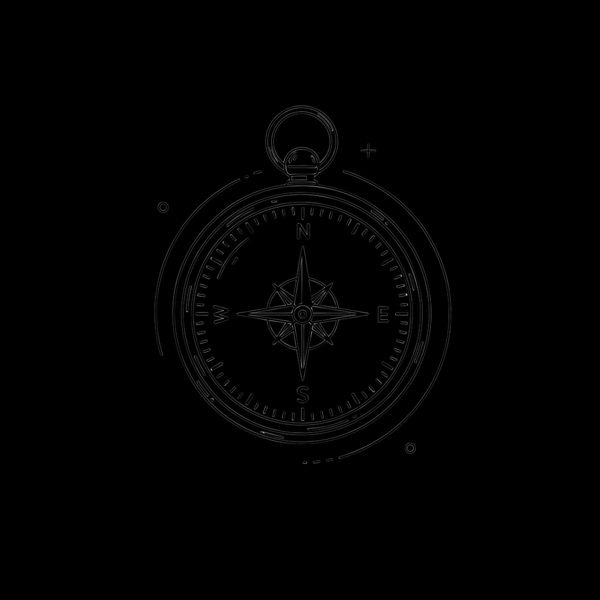 Vintage Brass Compass