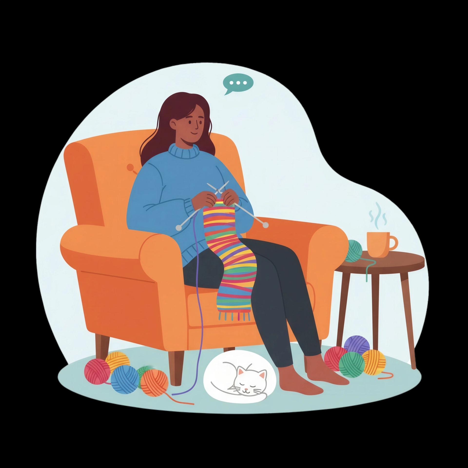 Cozy Knitting Session