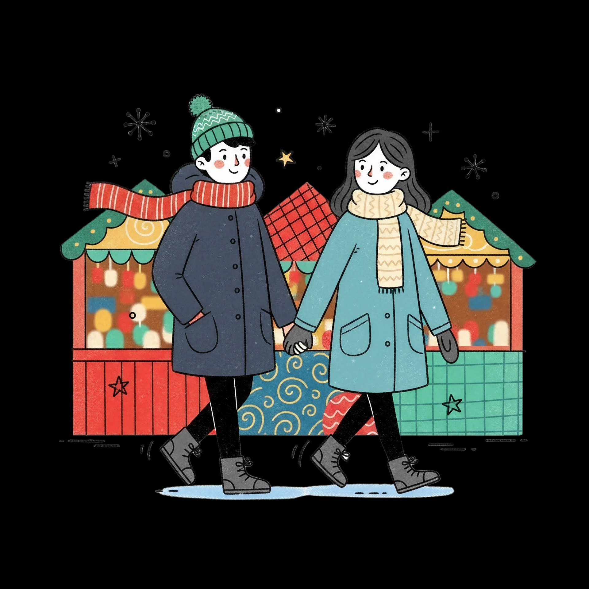 Market Stroll Couple