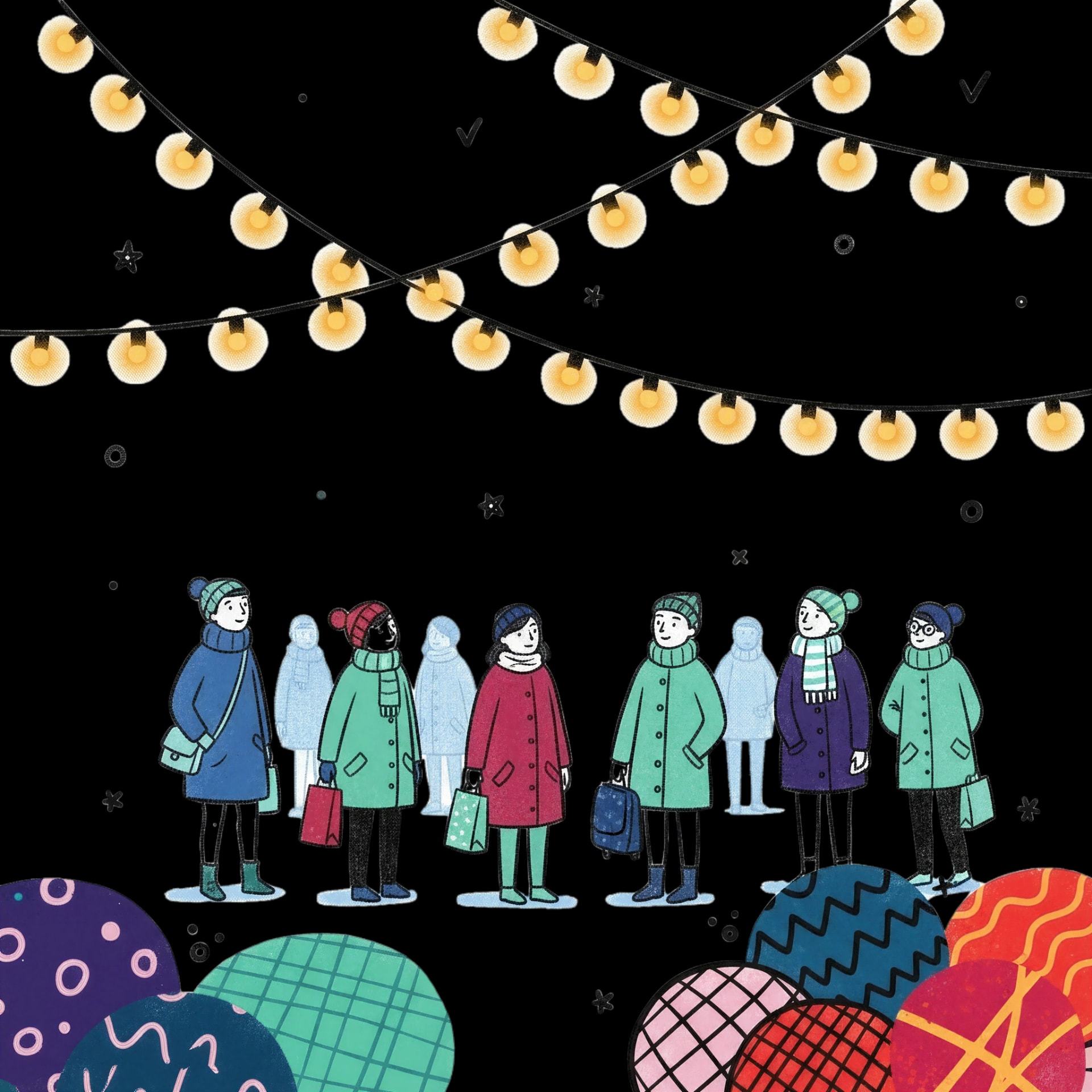 Overhead Market Lights