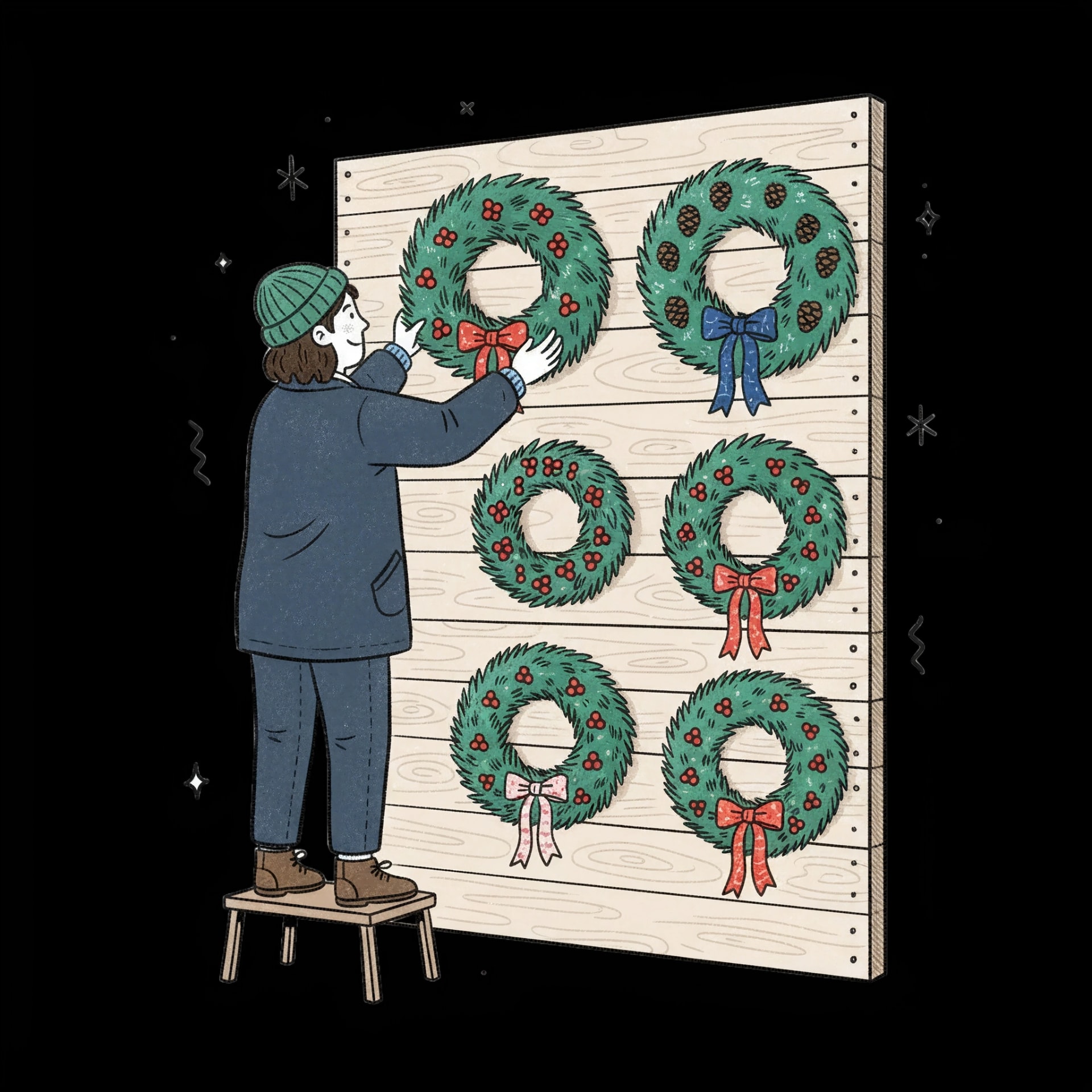 Wreath Vendor Display