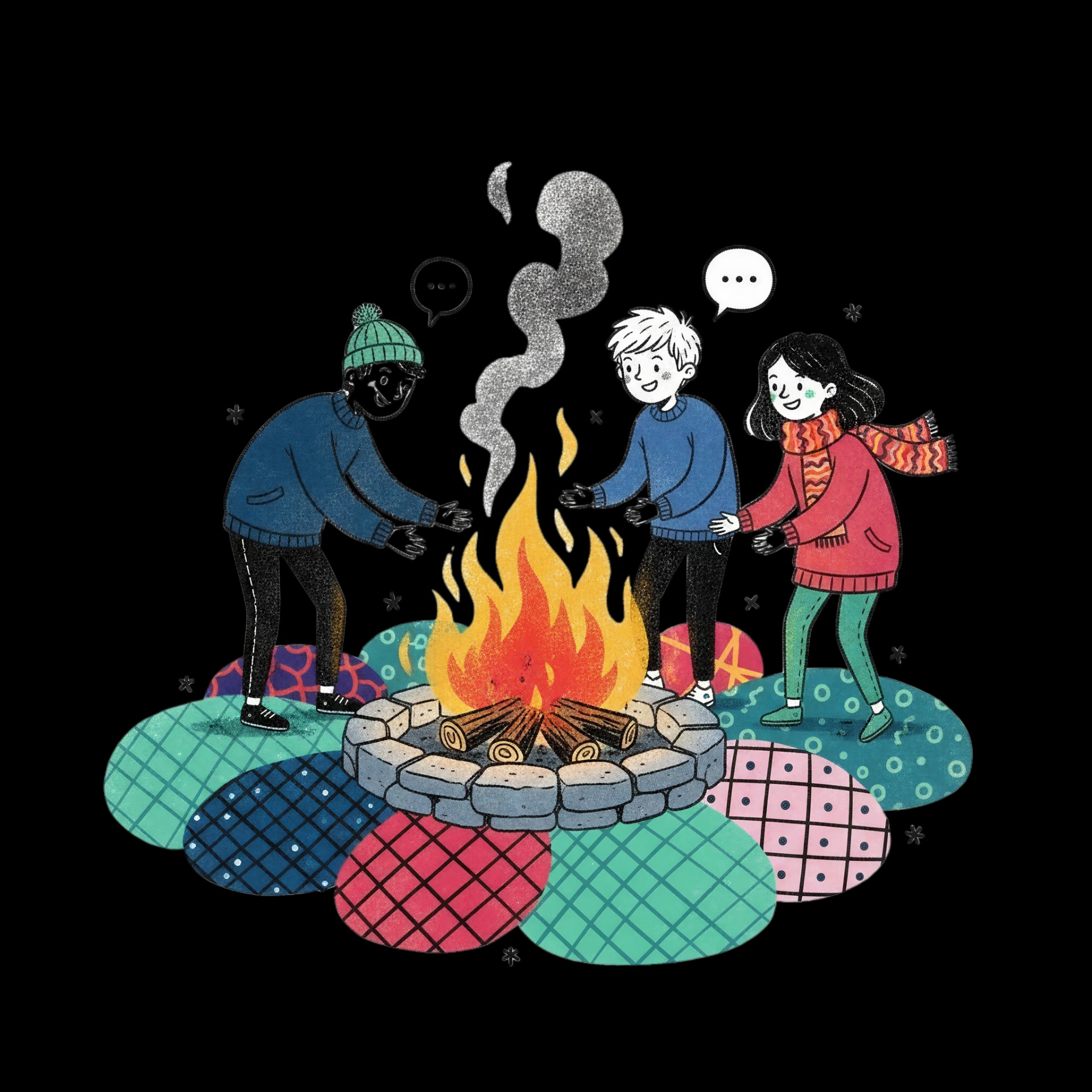 Market Fire Pit Gathering