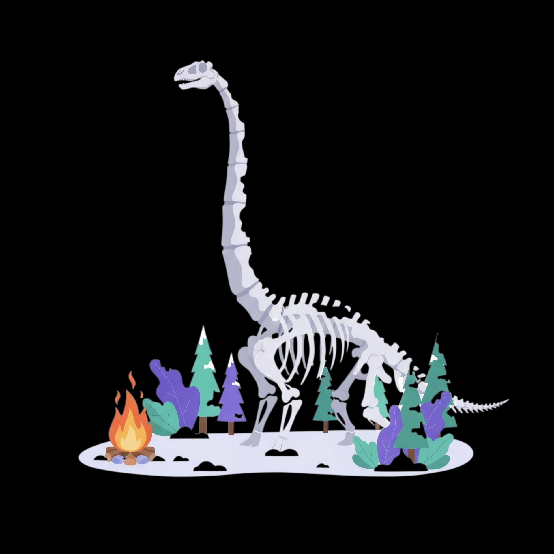 Campfire by Dino Skeleton