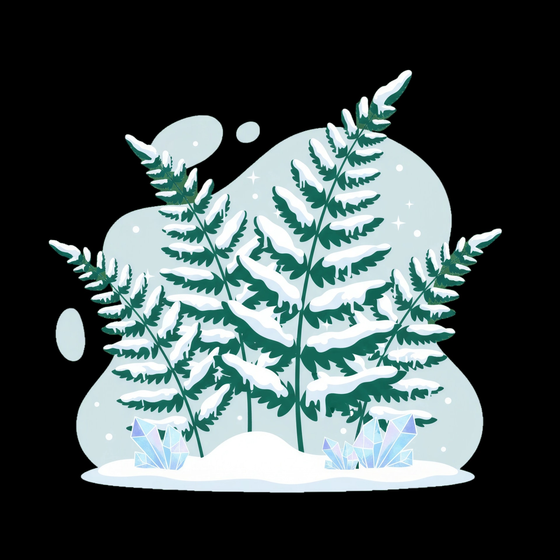 Frosted Ancient Ferns