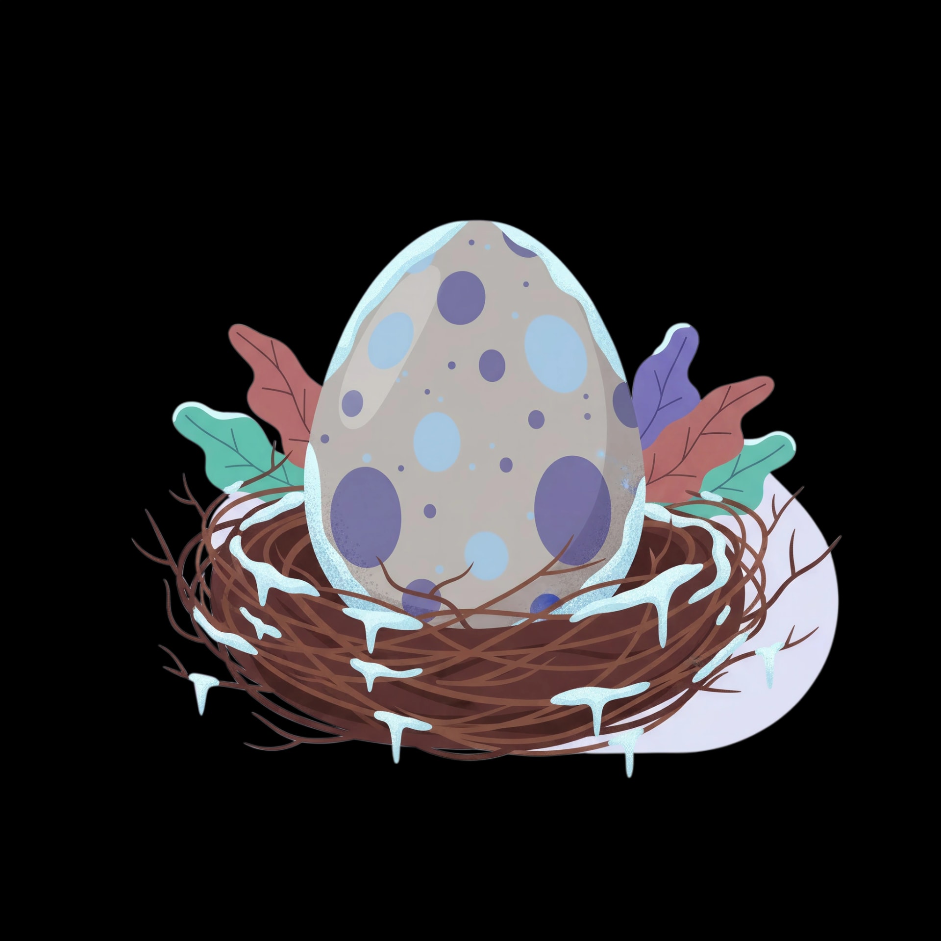 Frosted Dino Egg Nest