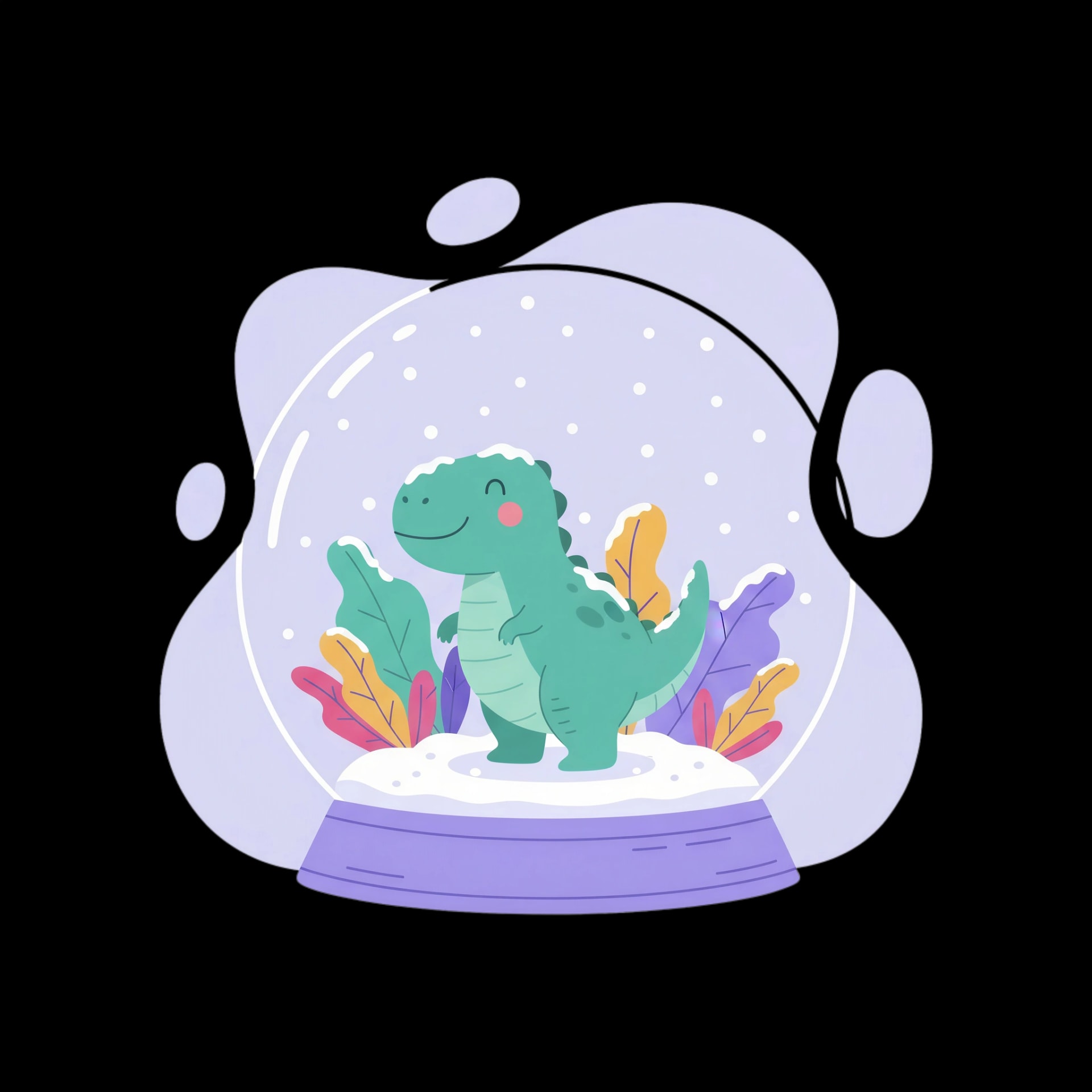 Dino Winter Snow Globe