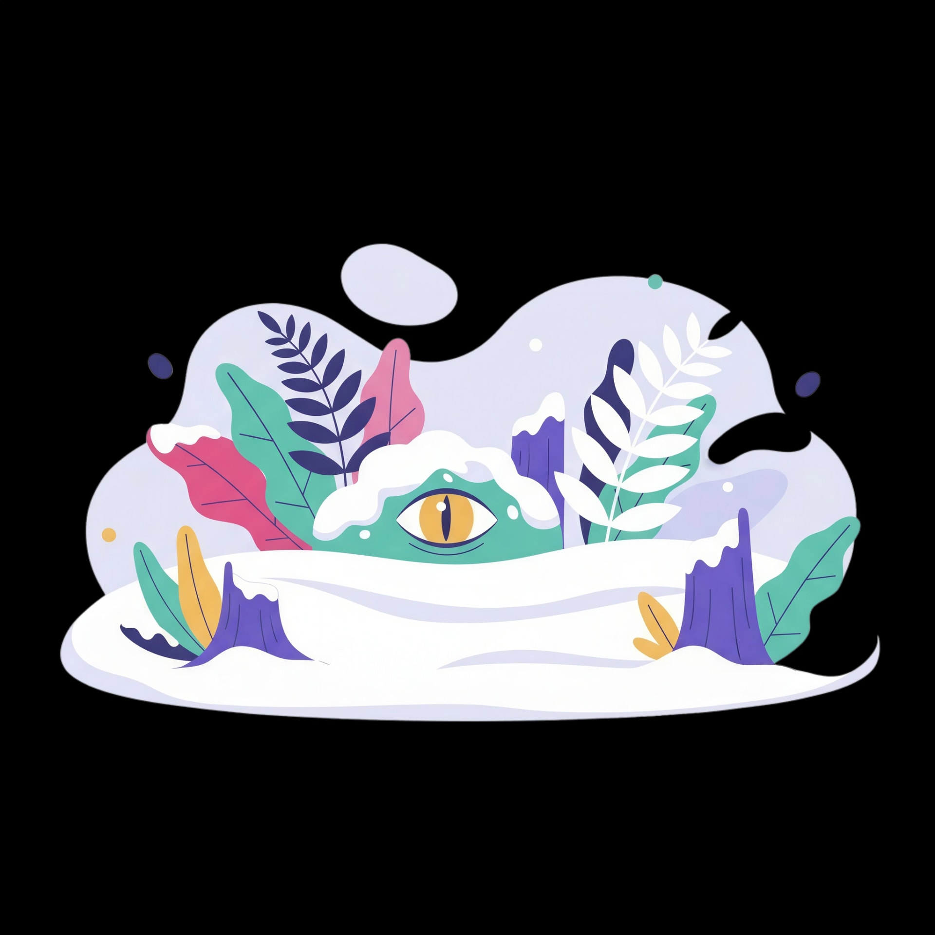 Hidden Dino Winter Scene