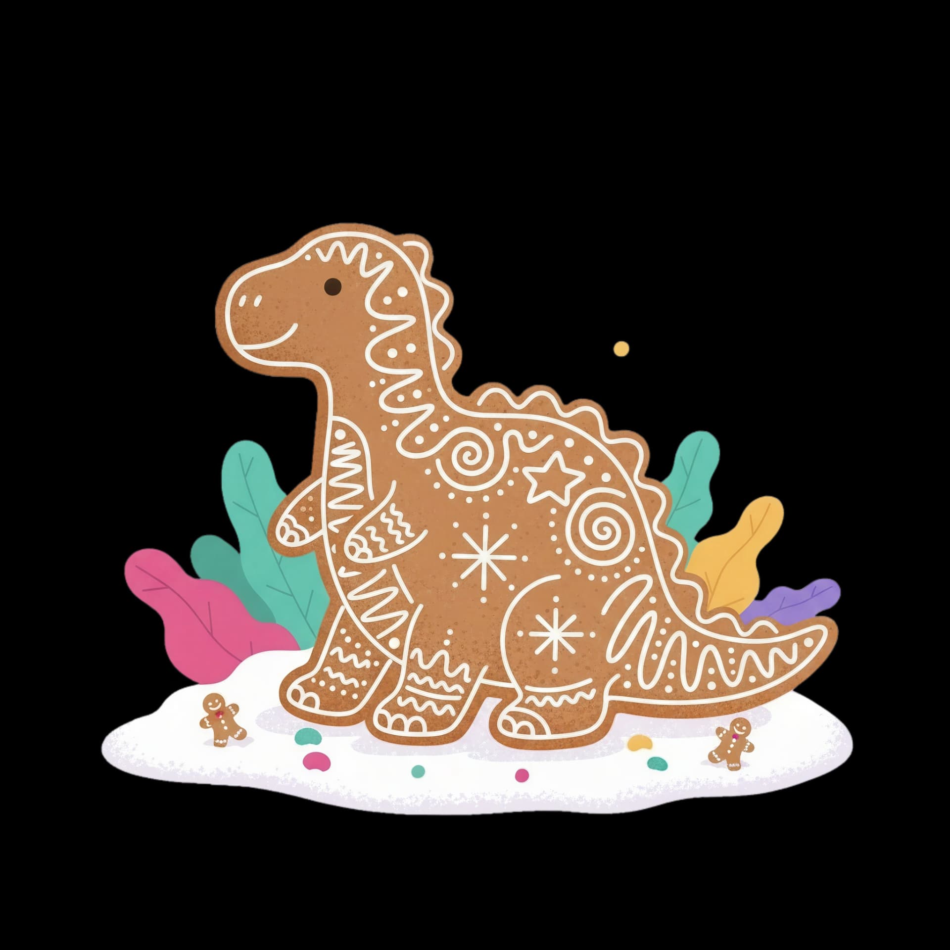 Dino Gingerbread Cookie