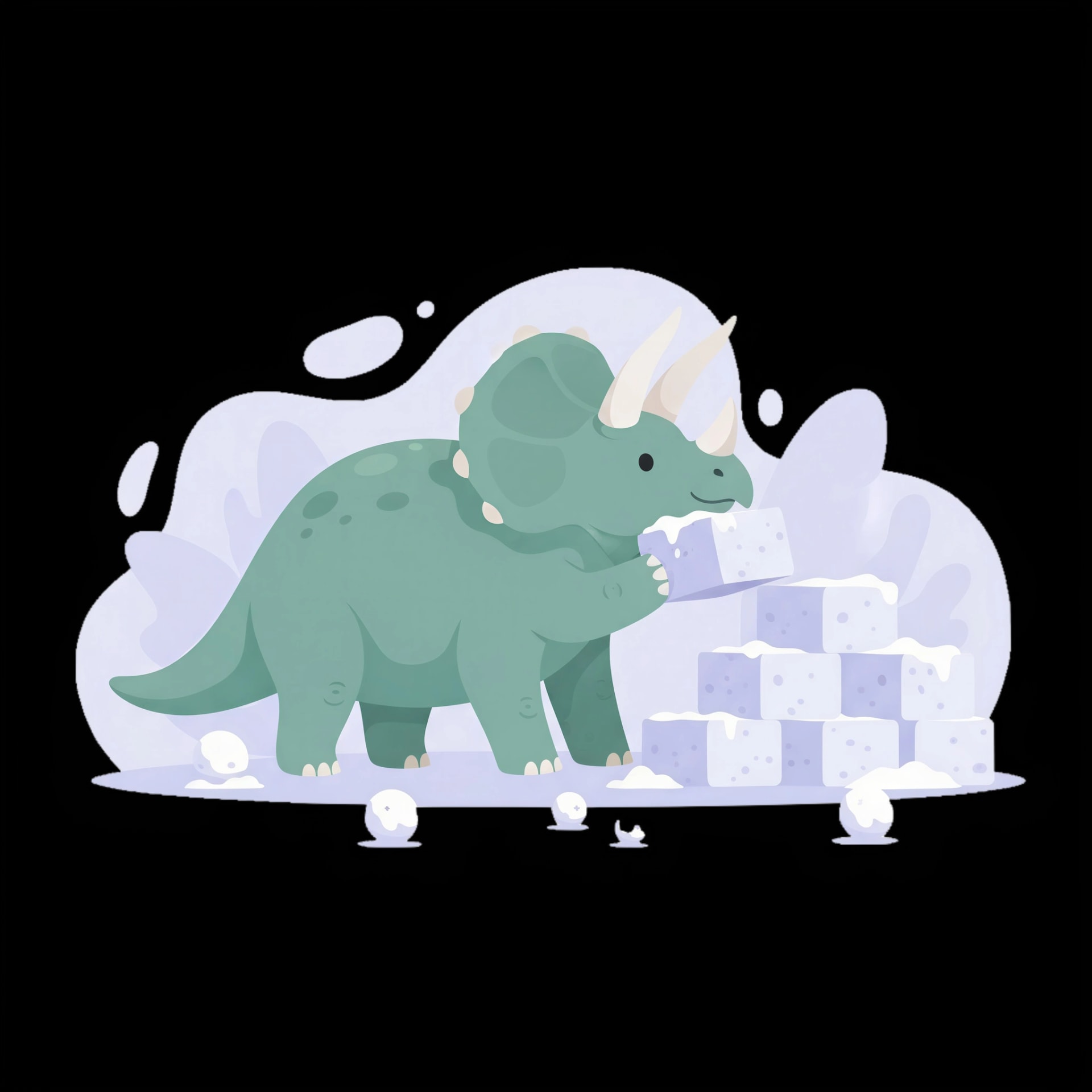 Triceratops Snow Fort