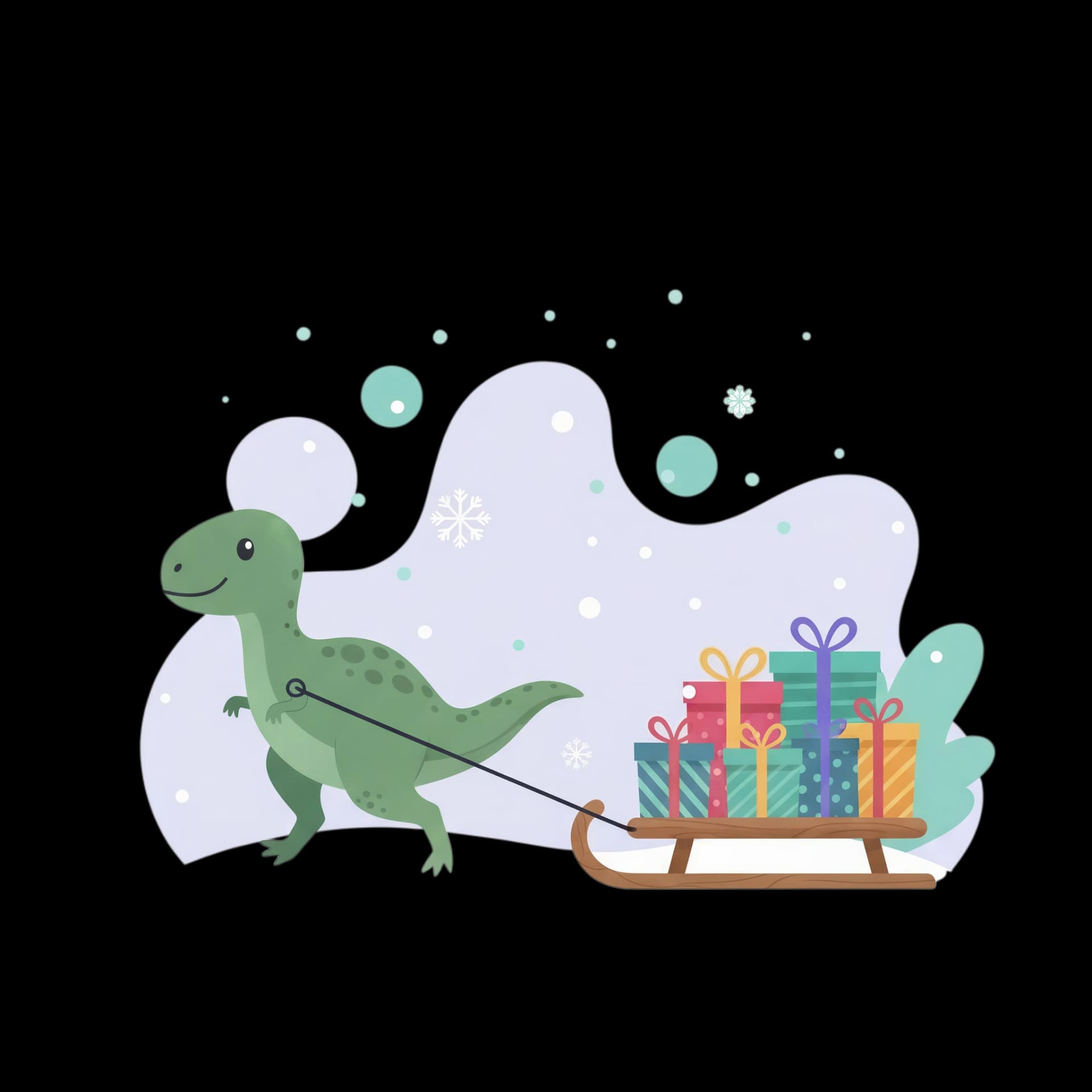 Sledding Dino Delivery