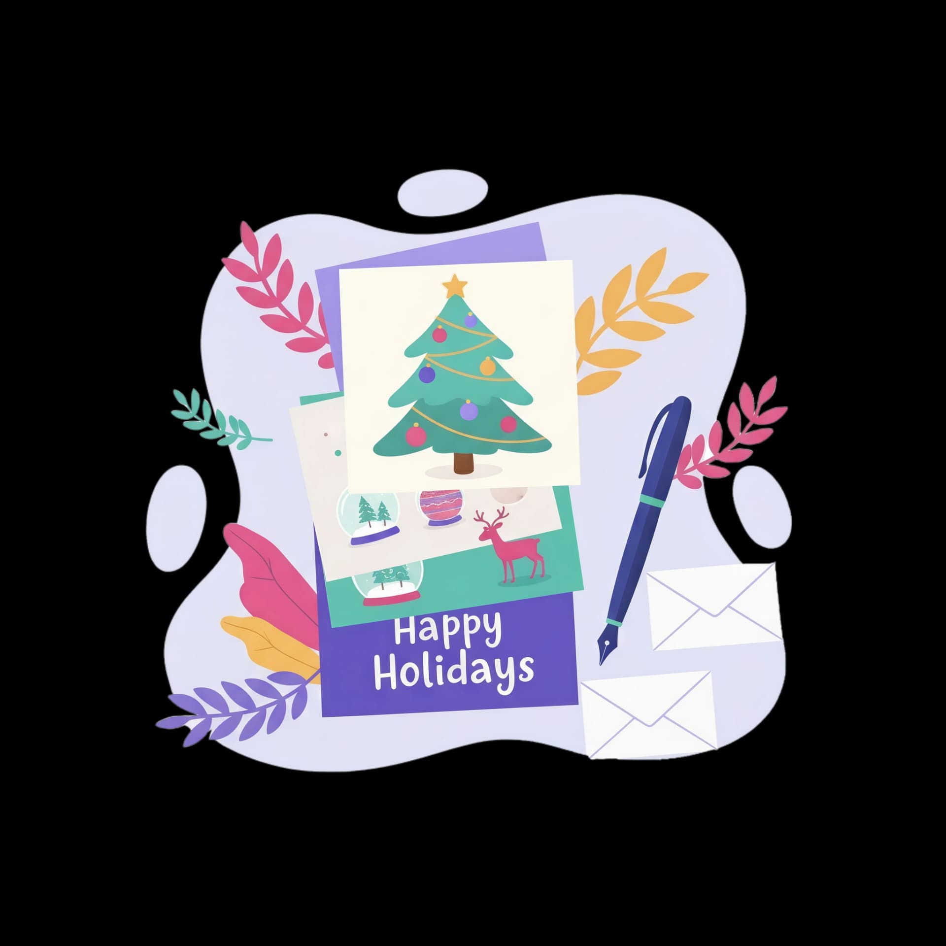 Stack of Holiday Cards