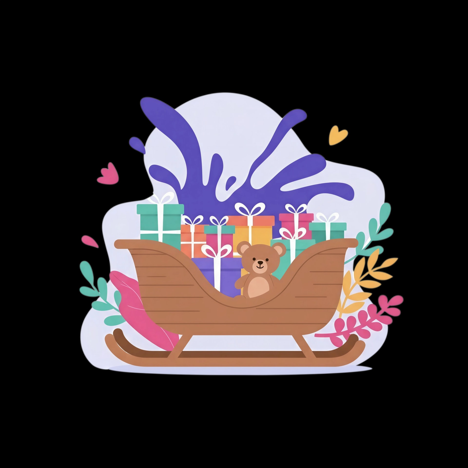 Mini Sleigh with Gifts