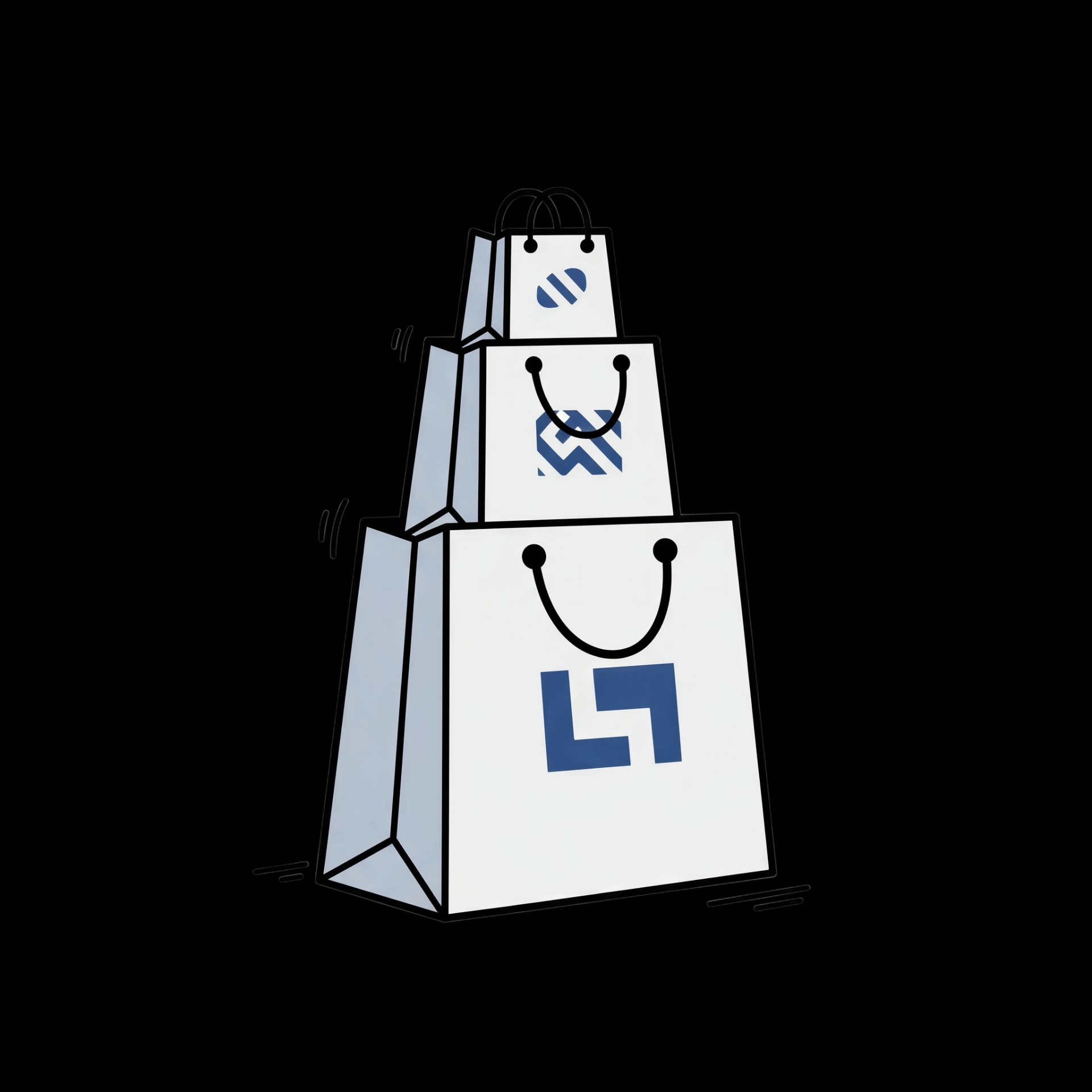 Stacked Shopping Bags