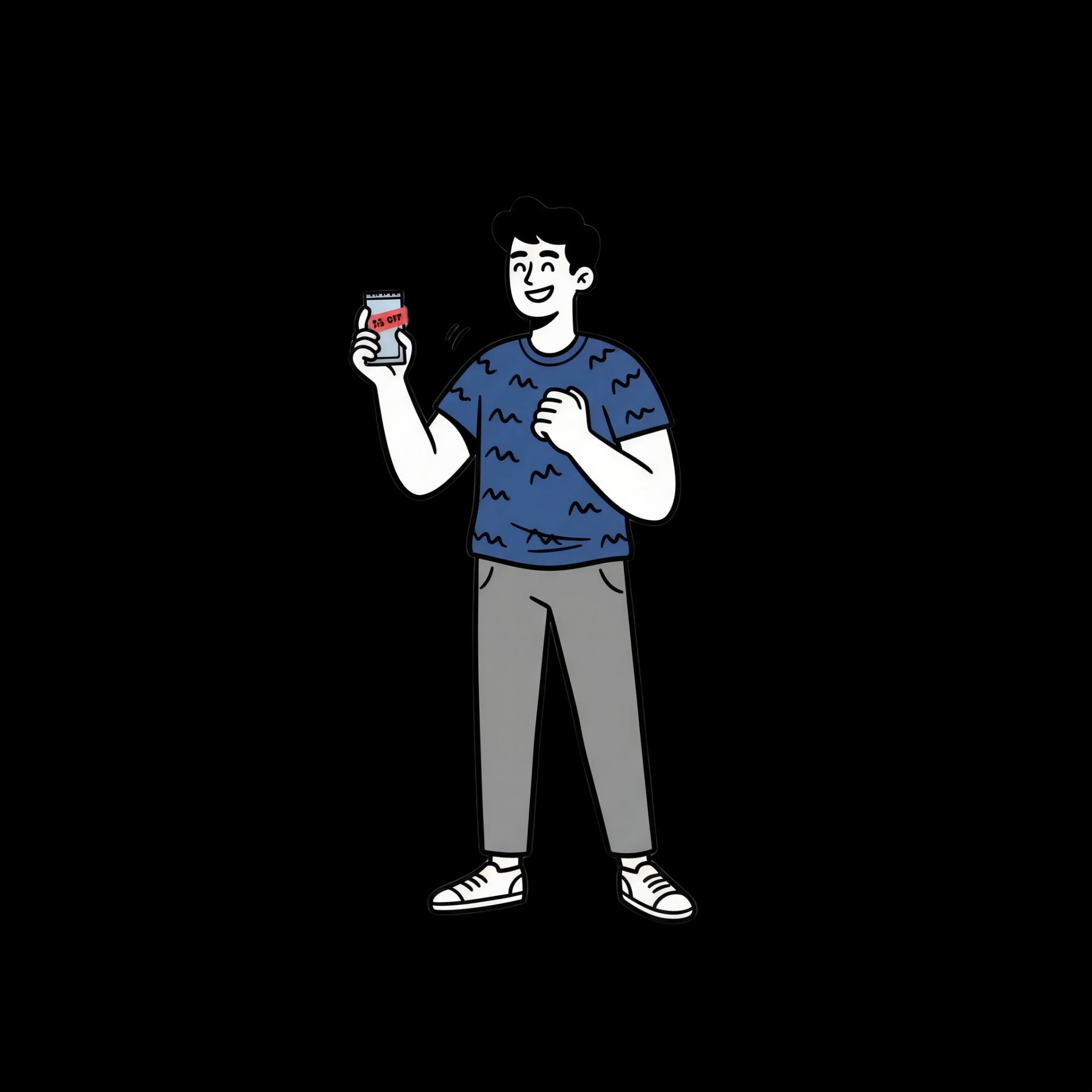 Happy Shopper with Deal